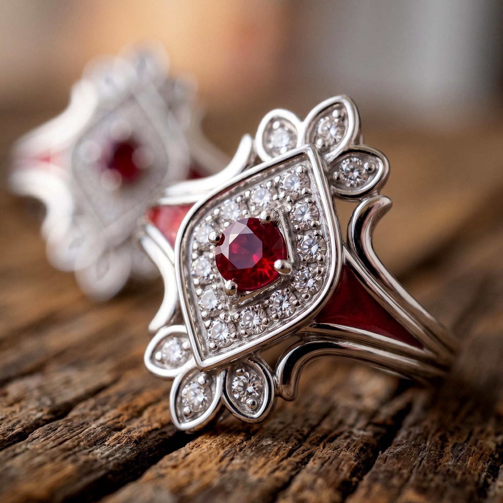 Eagle's Feather Earrings - Ruby