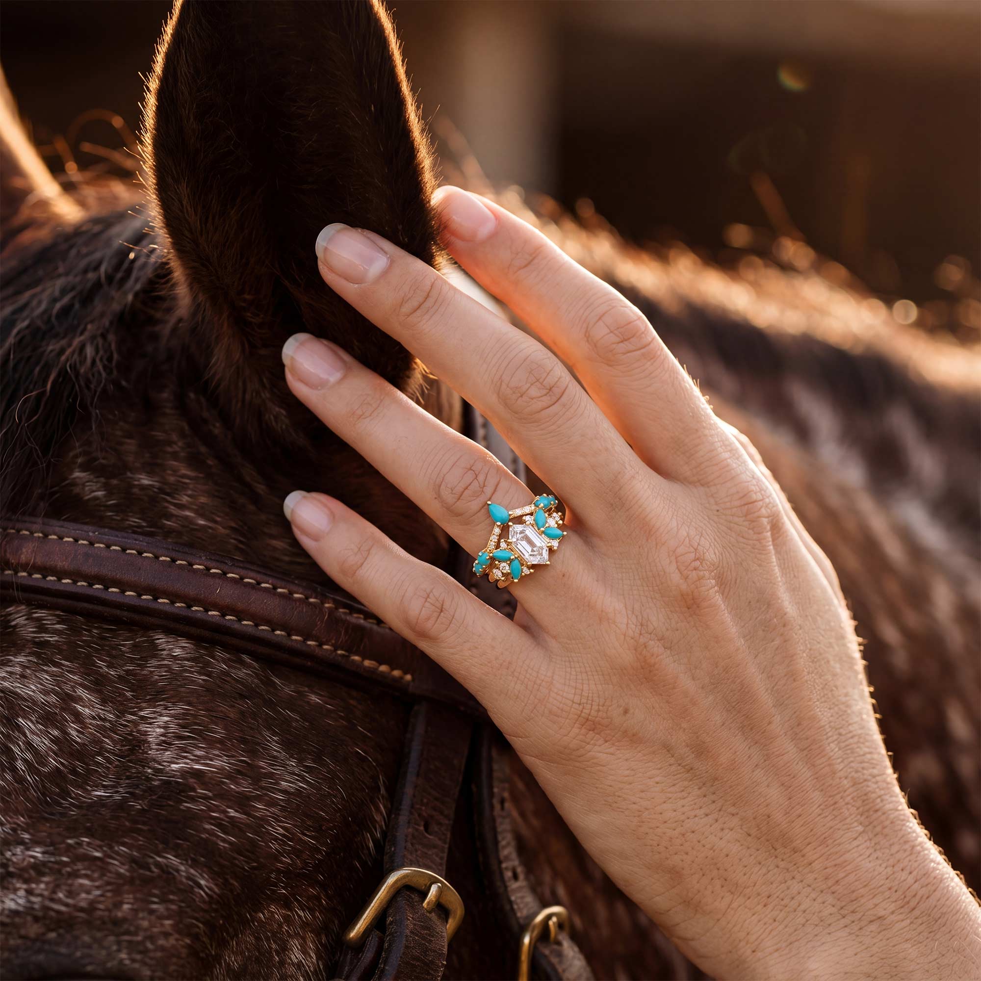 Elysian Starlight Ring - Turquoise