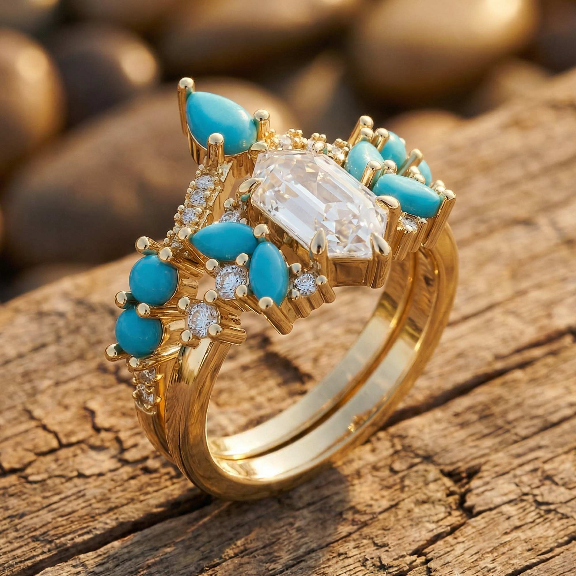 Elysian Starlight Ring - Turquoise