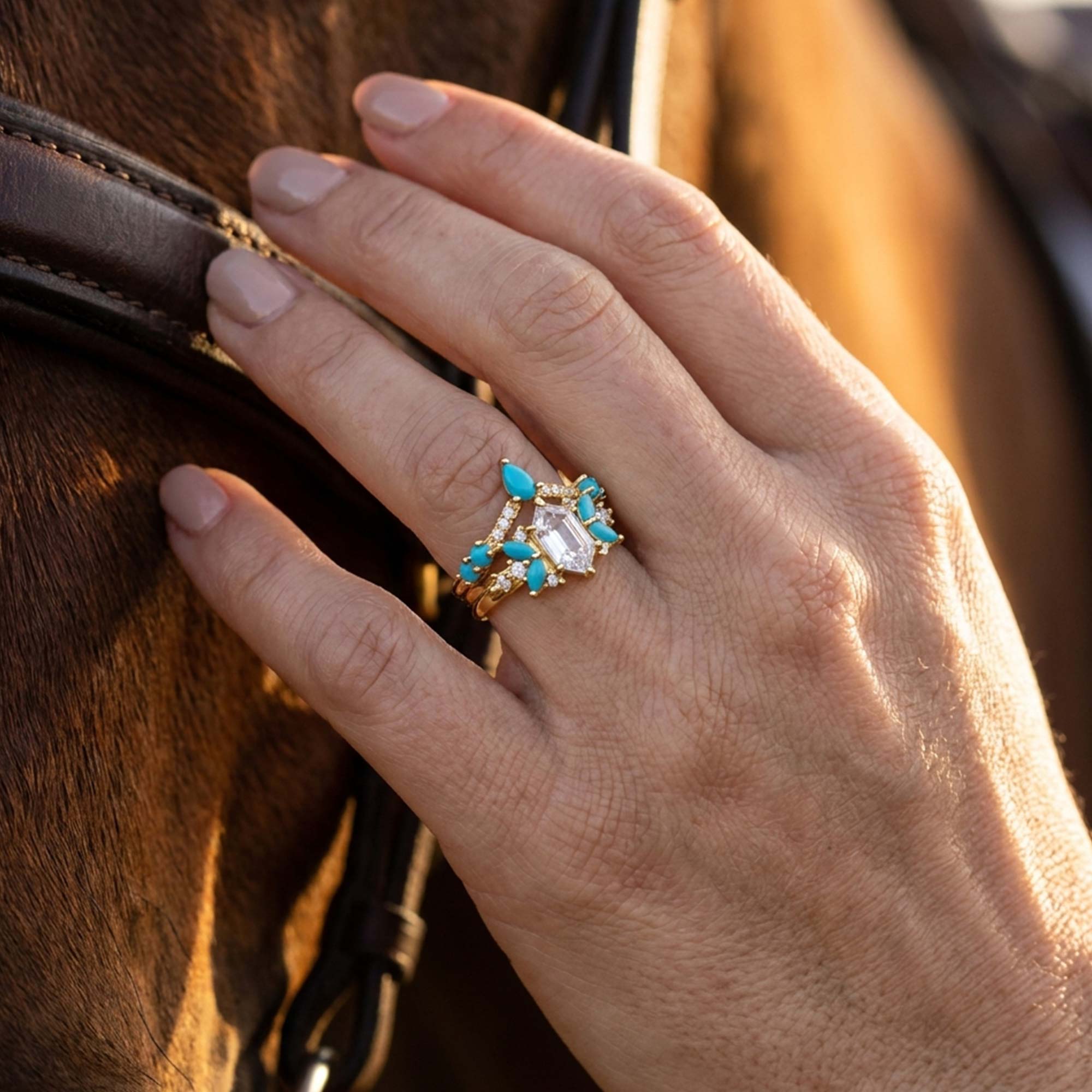 Elysian Starlight Ring - Turquoise