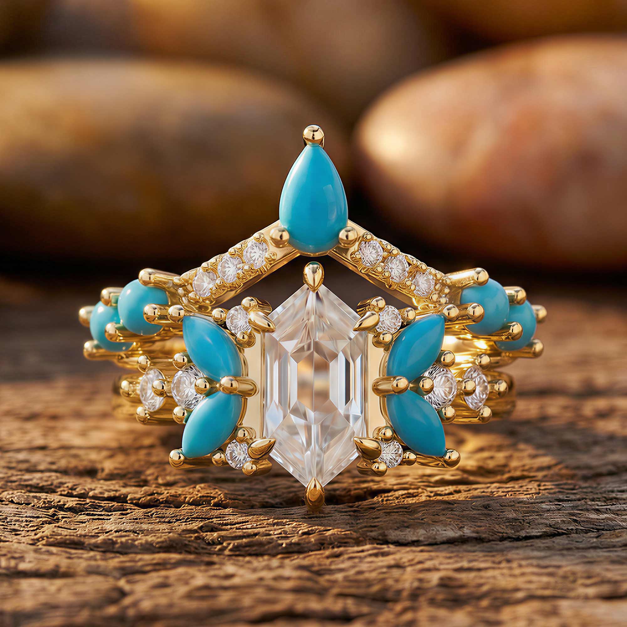 Elysian Starlight Ring - Turquoise