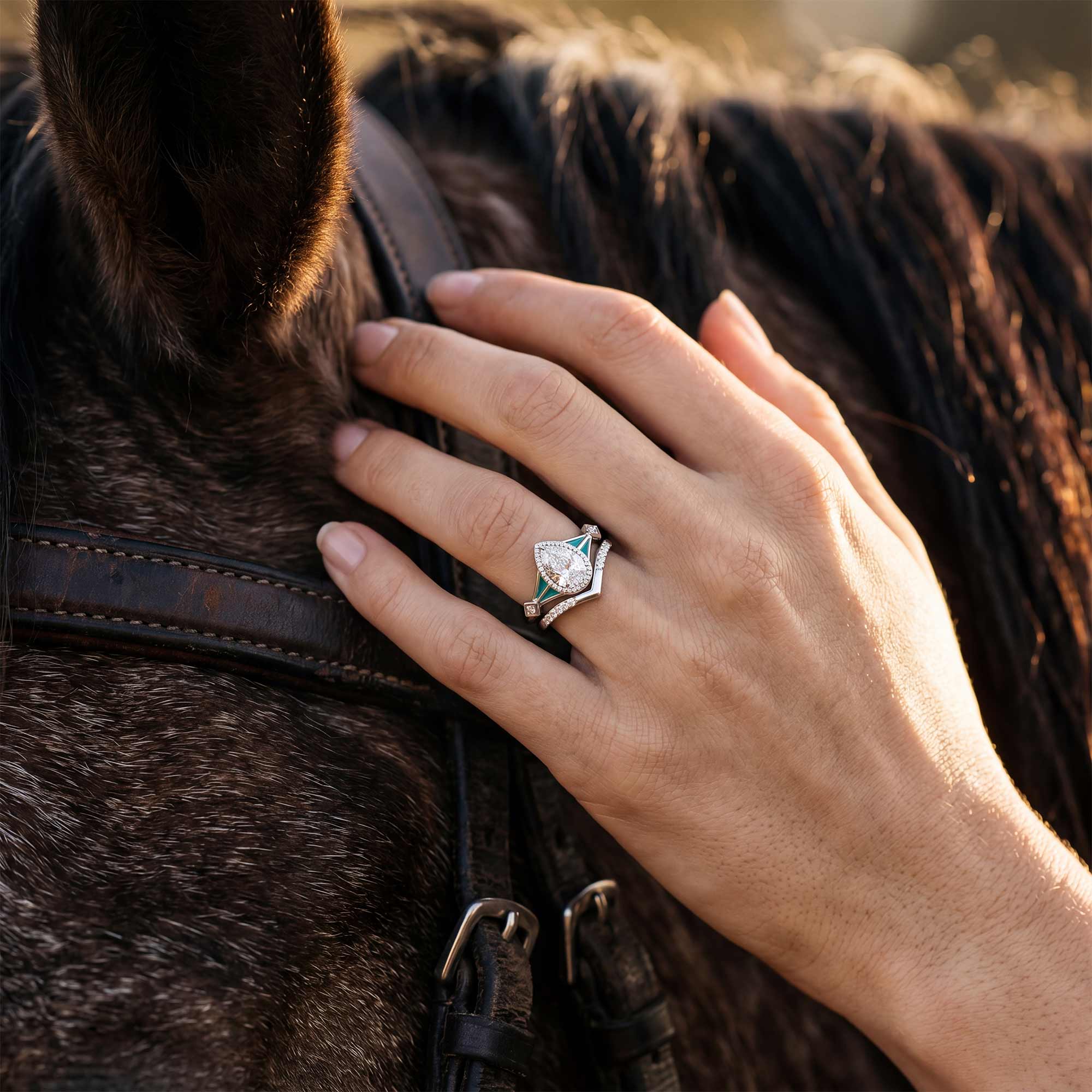 Eternal Angel's Tear Ring - Moissanite