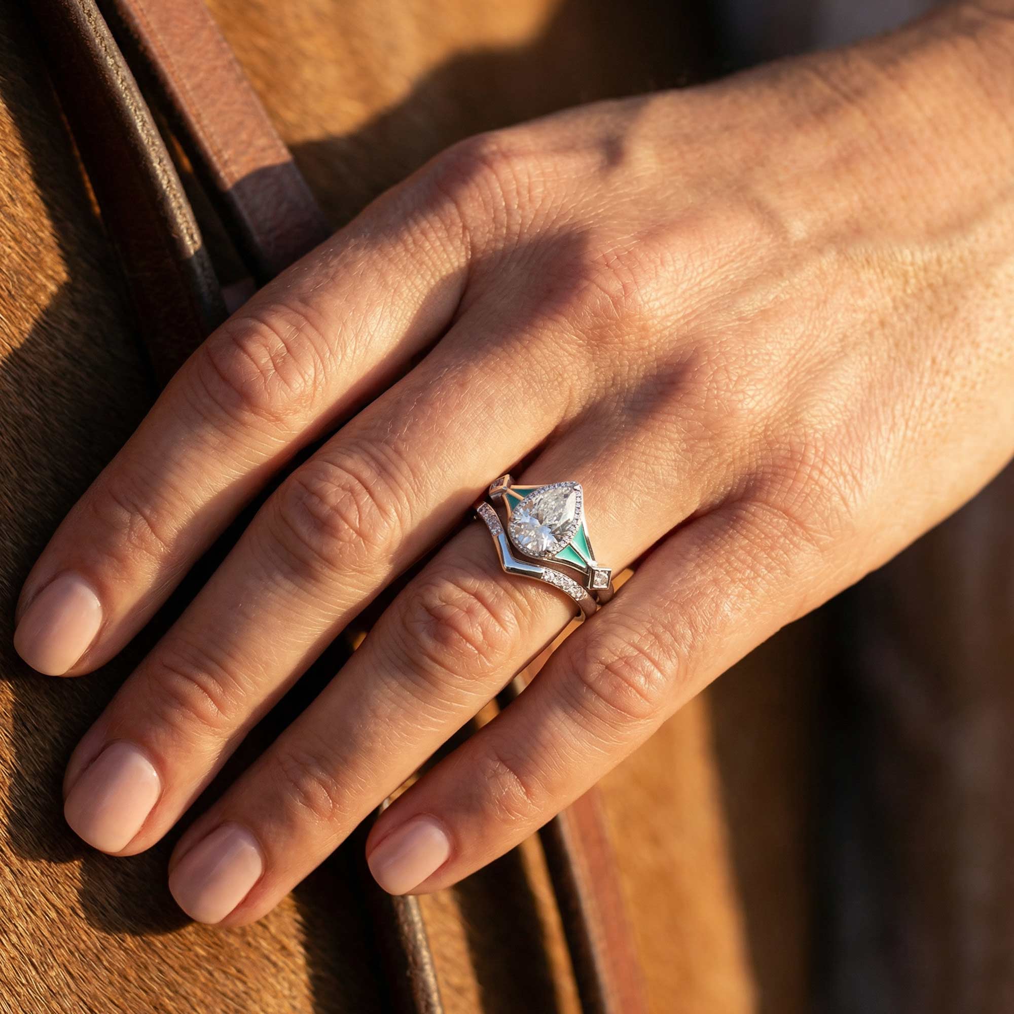Eternal Angel's Tear Ring - Moissanite