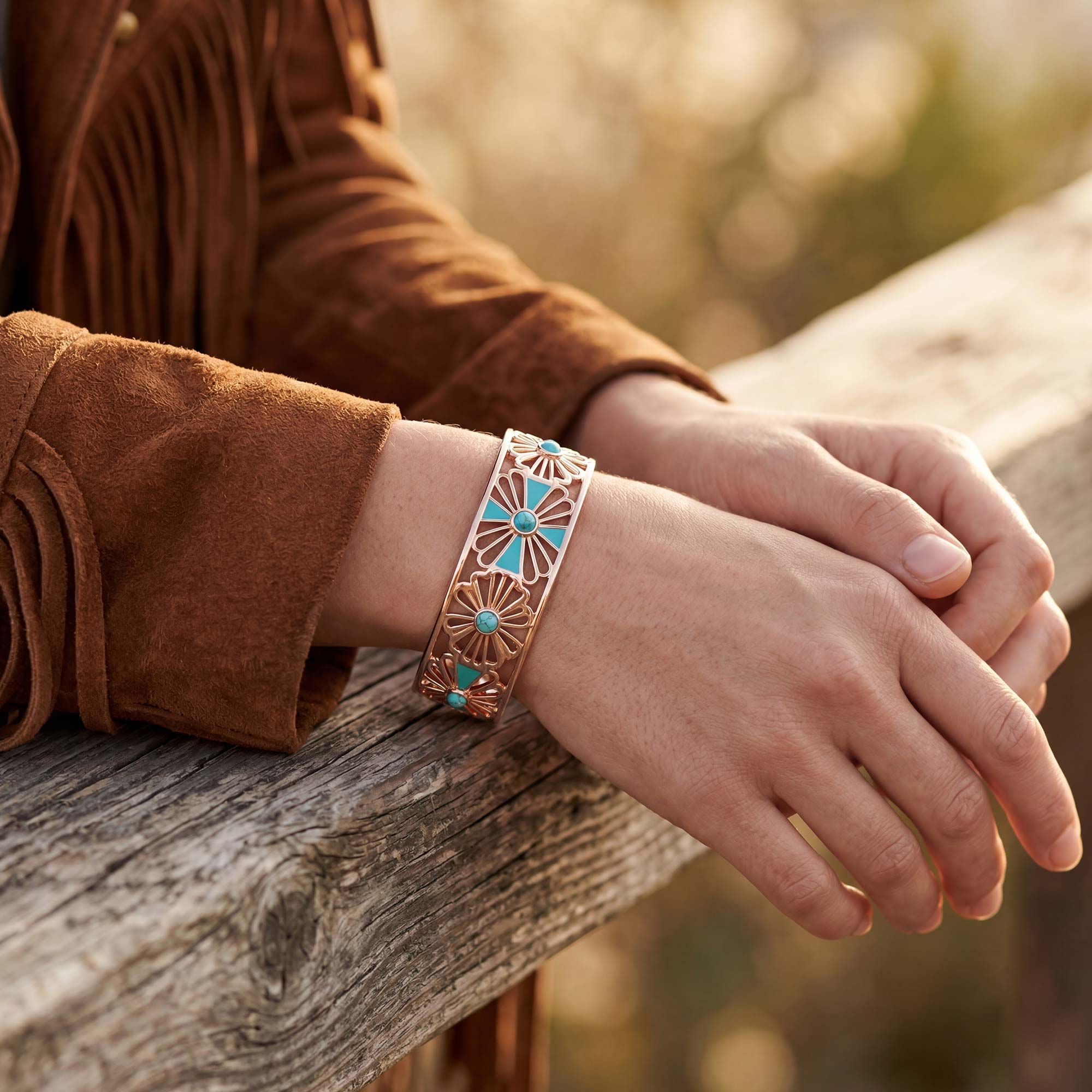 Eternal Spring Cuff Bracelet - Turquoise