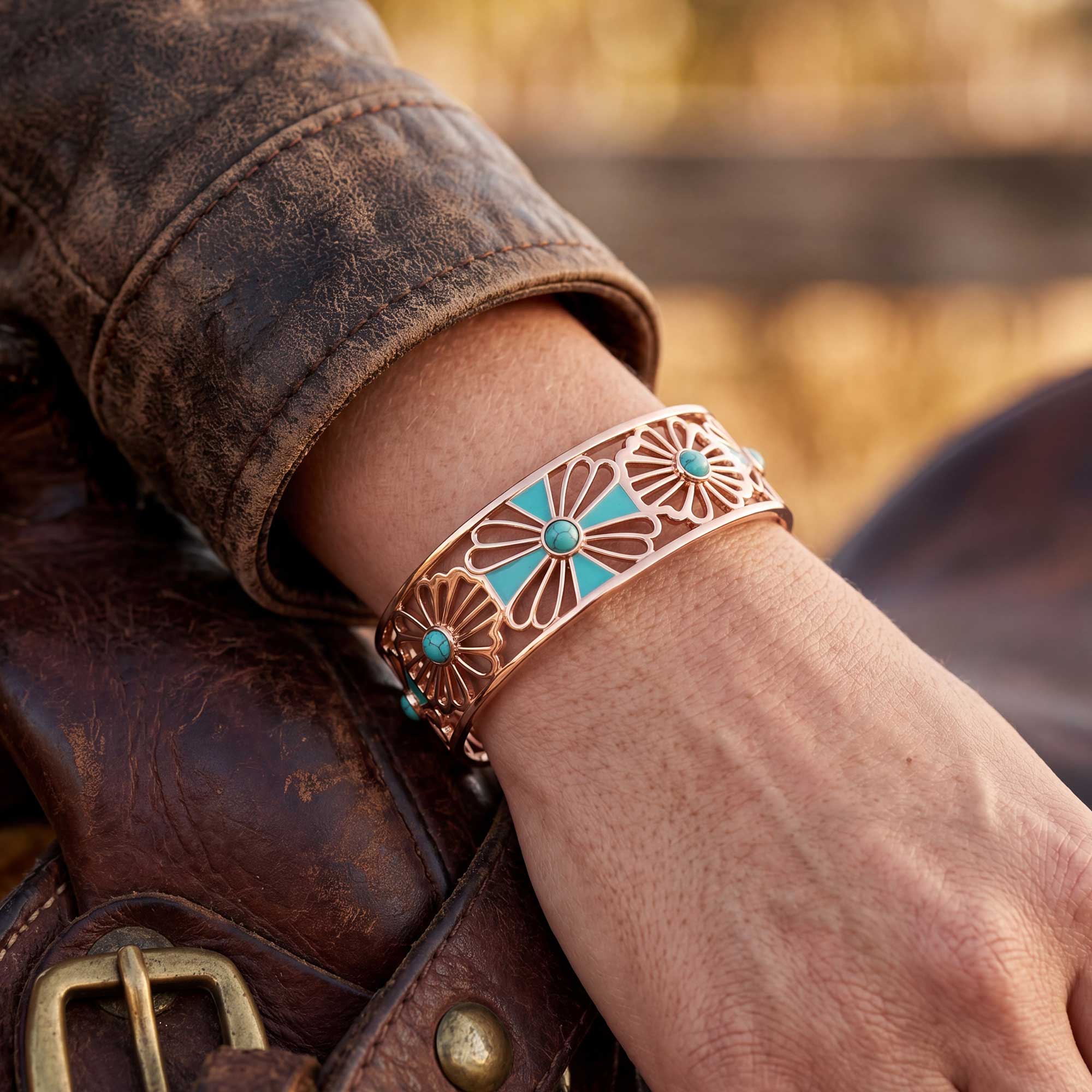 Eternal Spring Cuff Bracelet - Turquoise