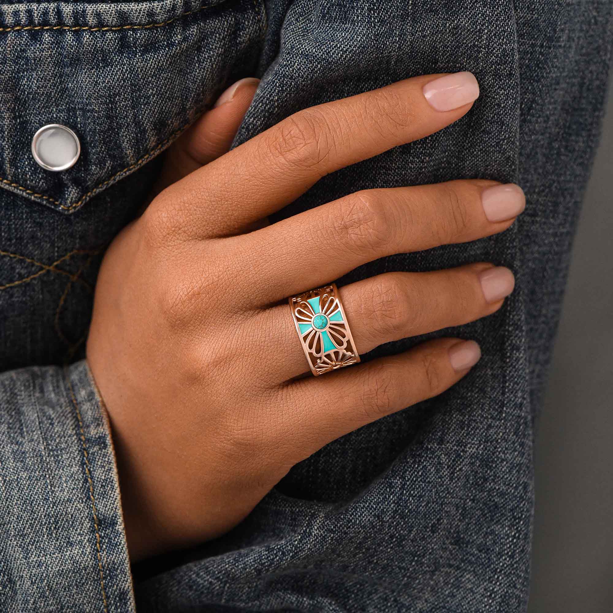 Eternal Spring Cuff Ring - Turquoise