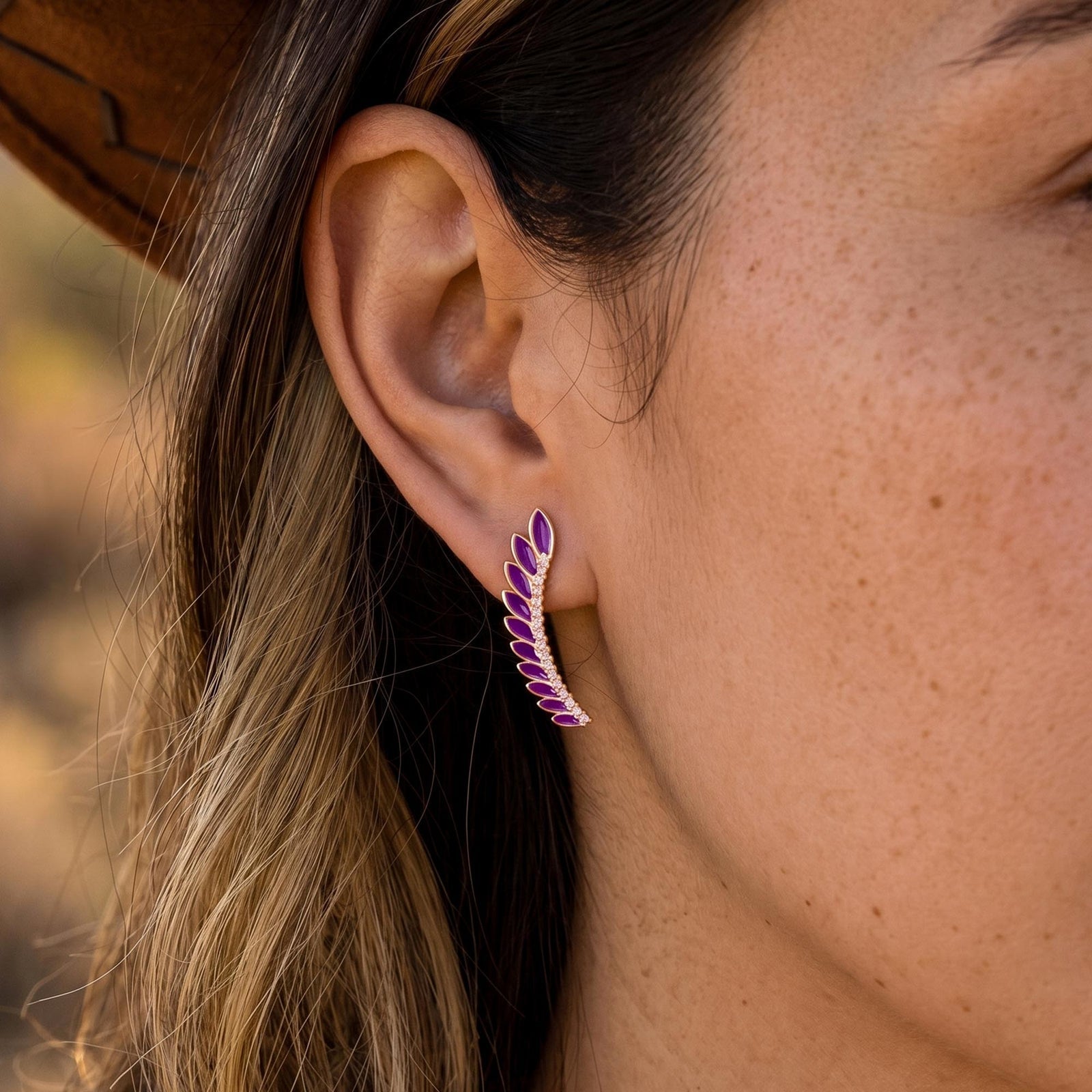 Eternal Spring Earrings - Purple