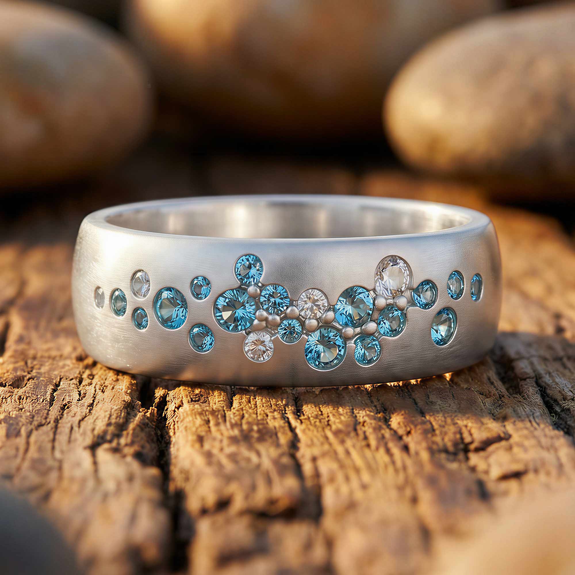 Fjord Spark Ring - Aquamarine