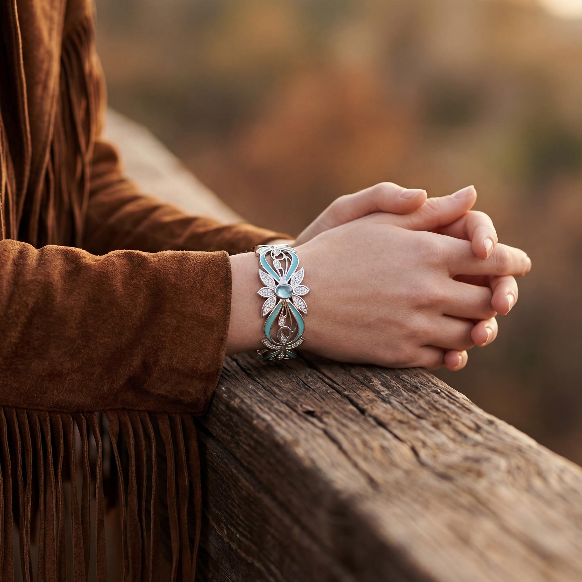 Frontier Whirlwind Bracelet - Aquamarine
