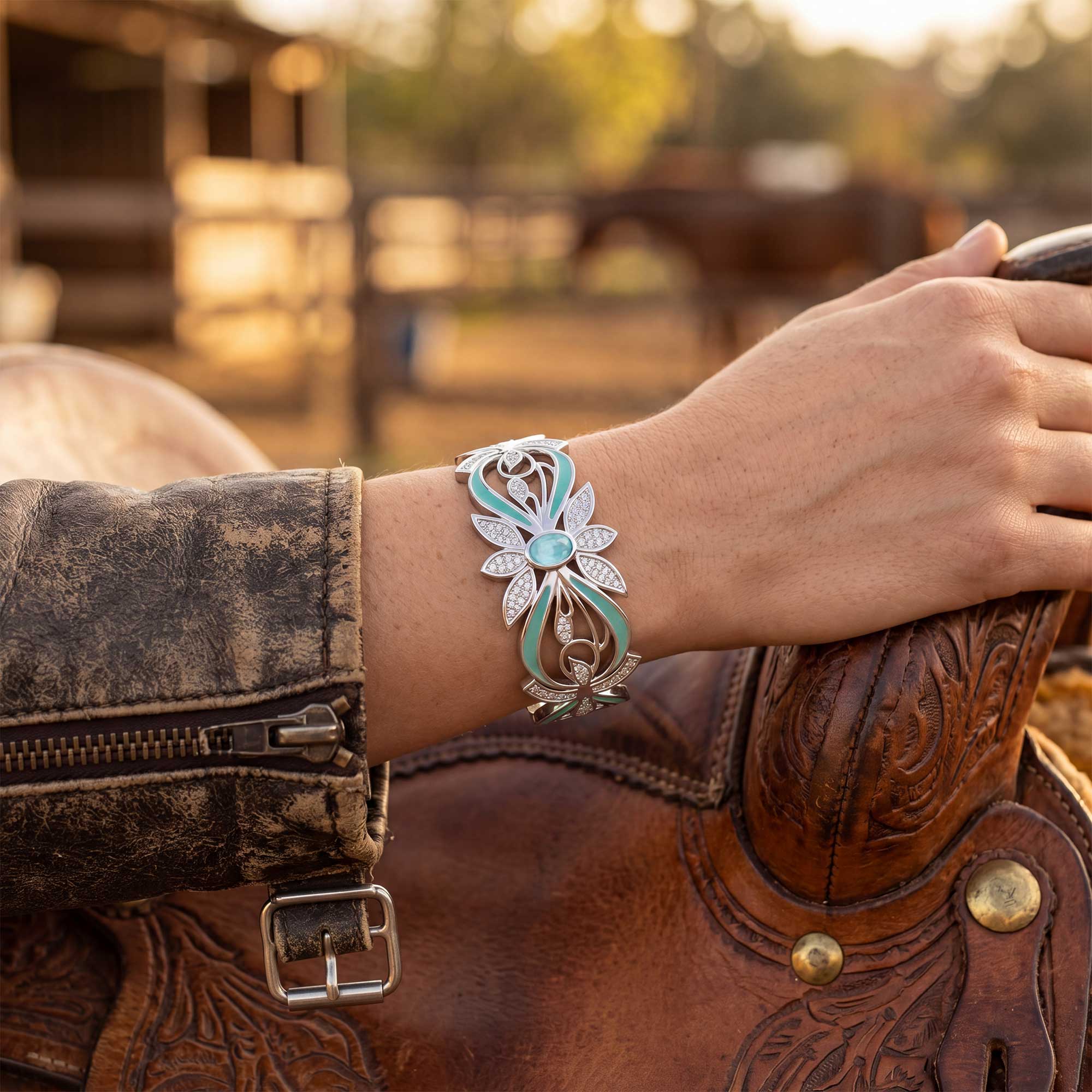 Frontier Whirlwind Bracelet - Aquamarine