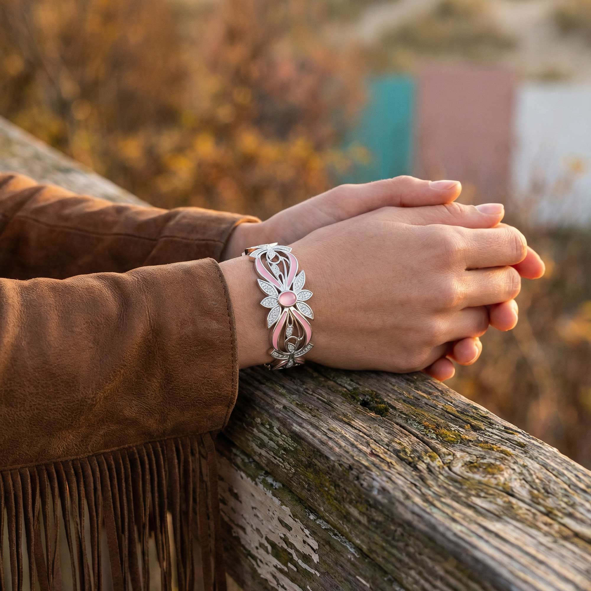 Frontier Whirlwind Bracelet - Rose Quartz