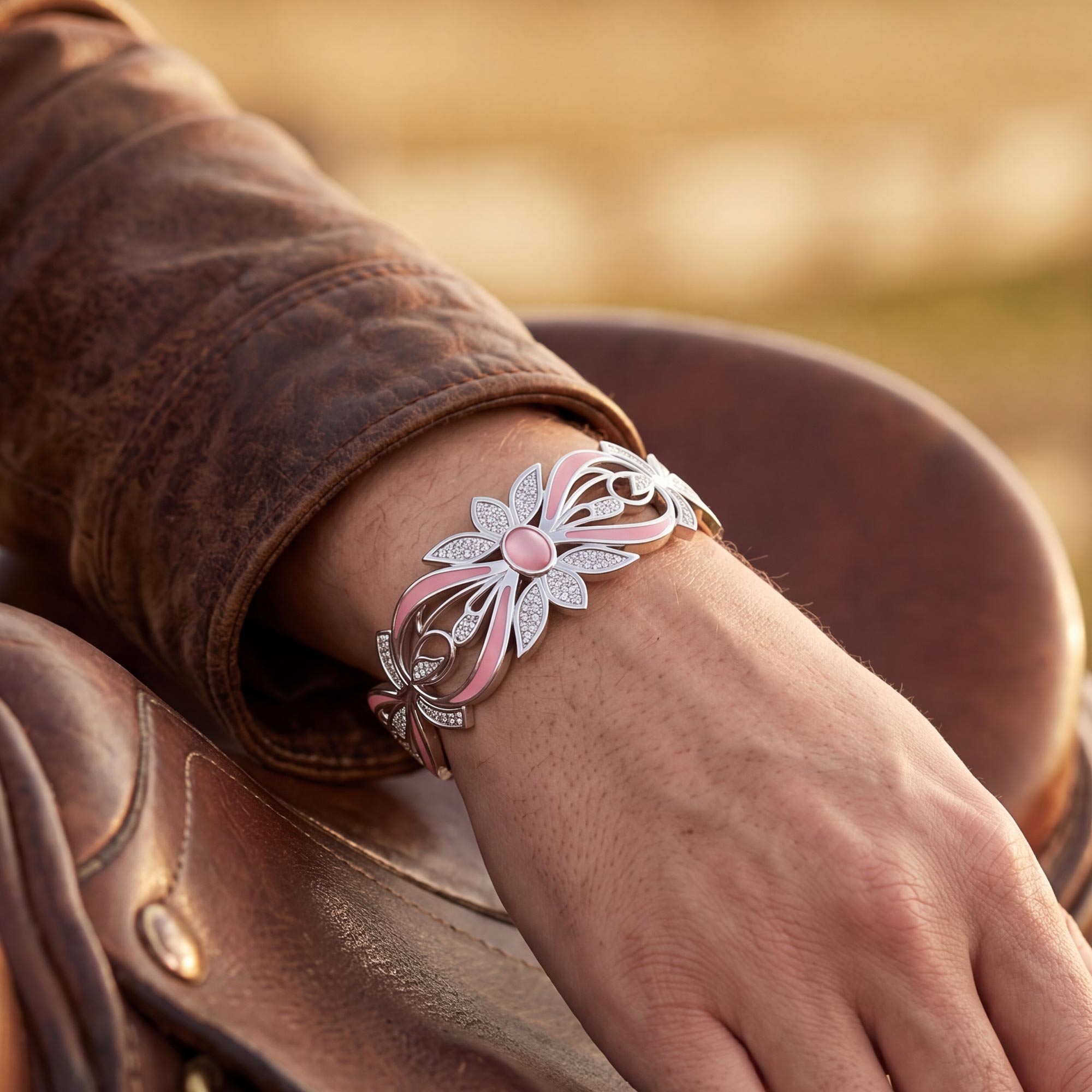 Frontier Whirlwind Bracelet - Rose Quartz