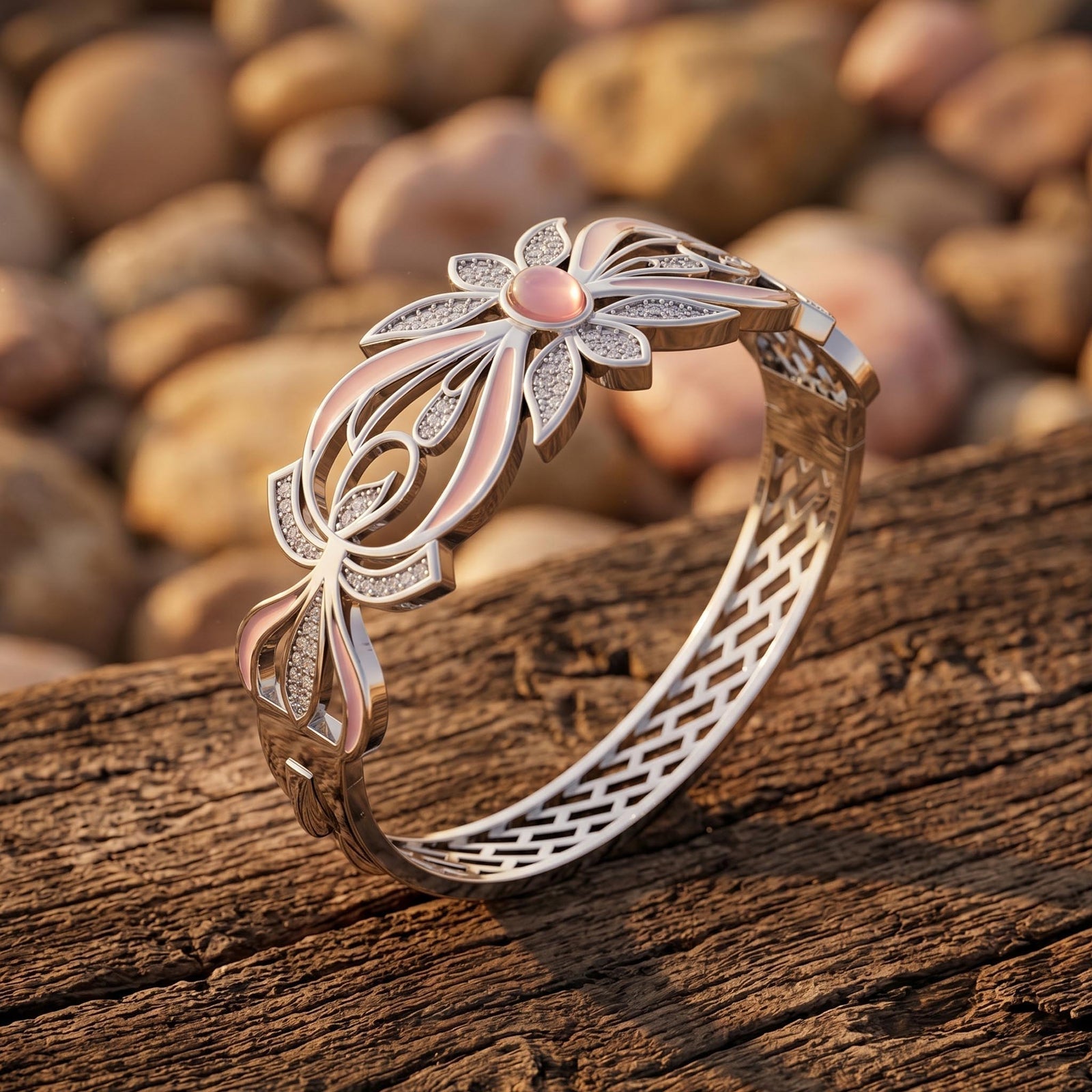 Frontier Whirlwind Bracelet - Rose Quartz