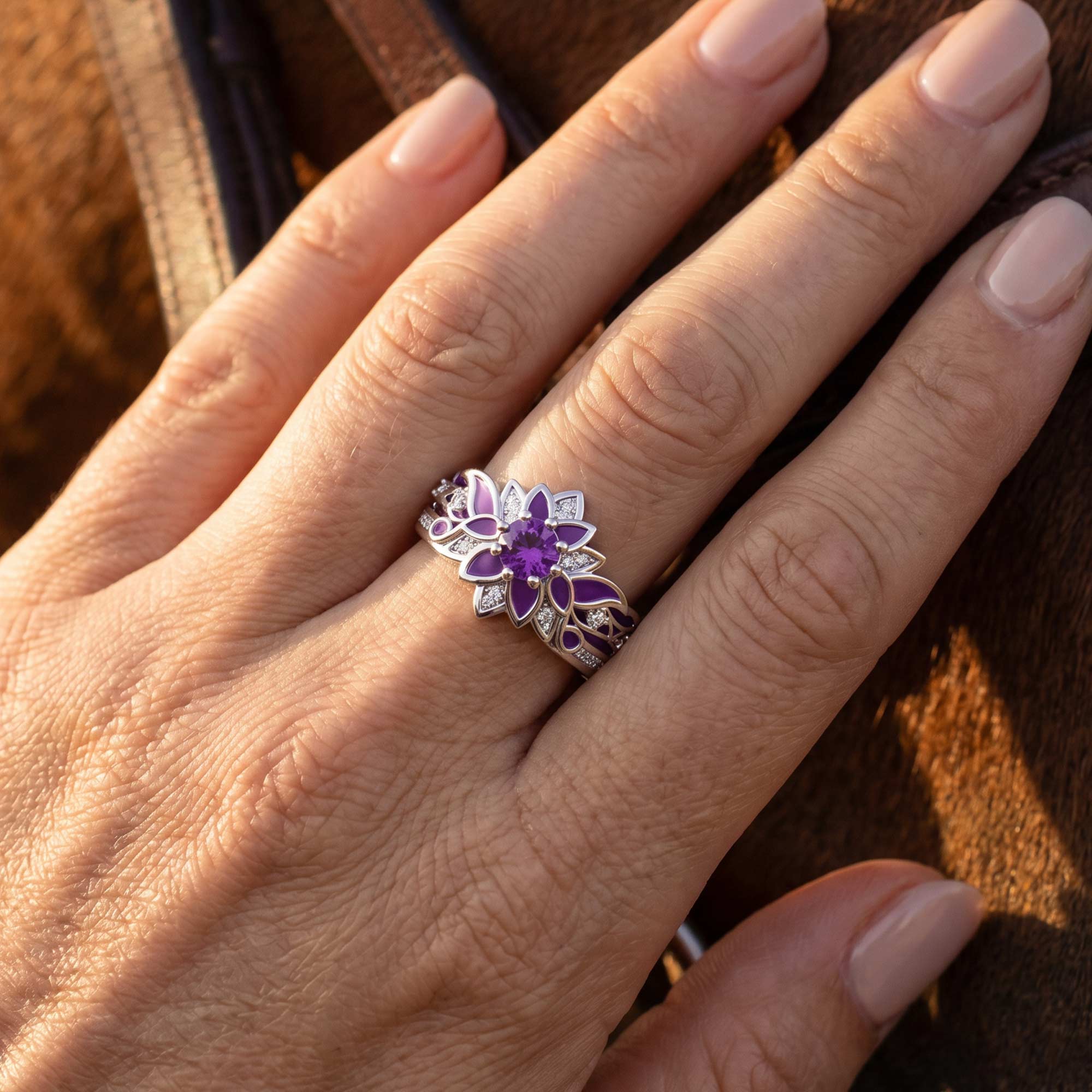Garden Orchestra Ring - Amethyst & Purple