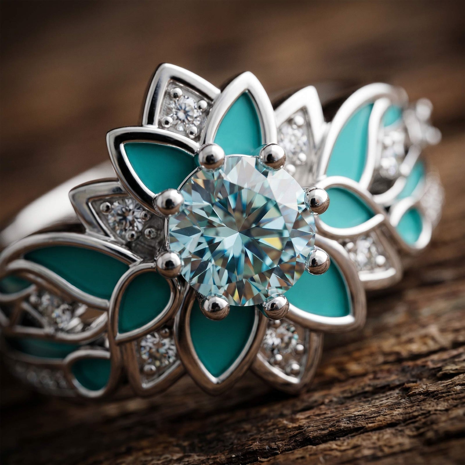 Garden Orchestra Ring - Aquamarine