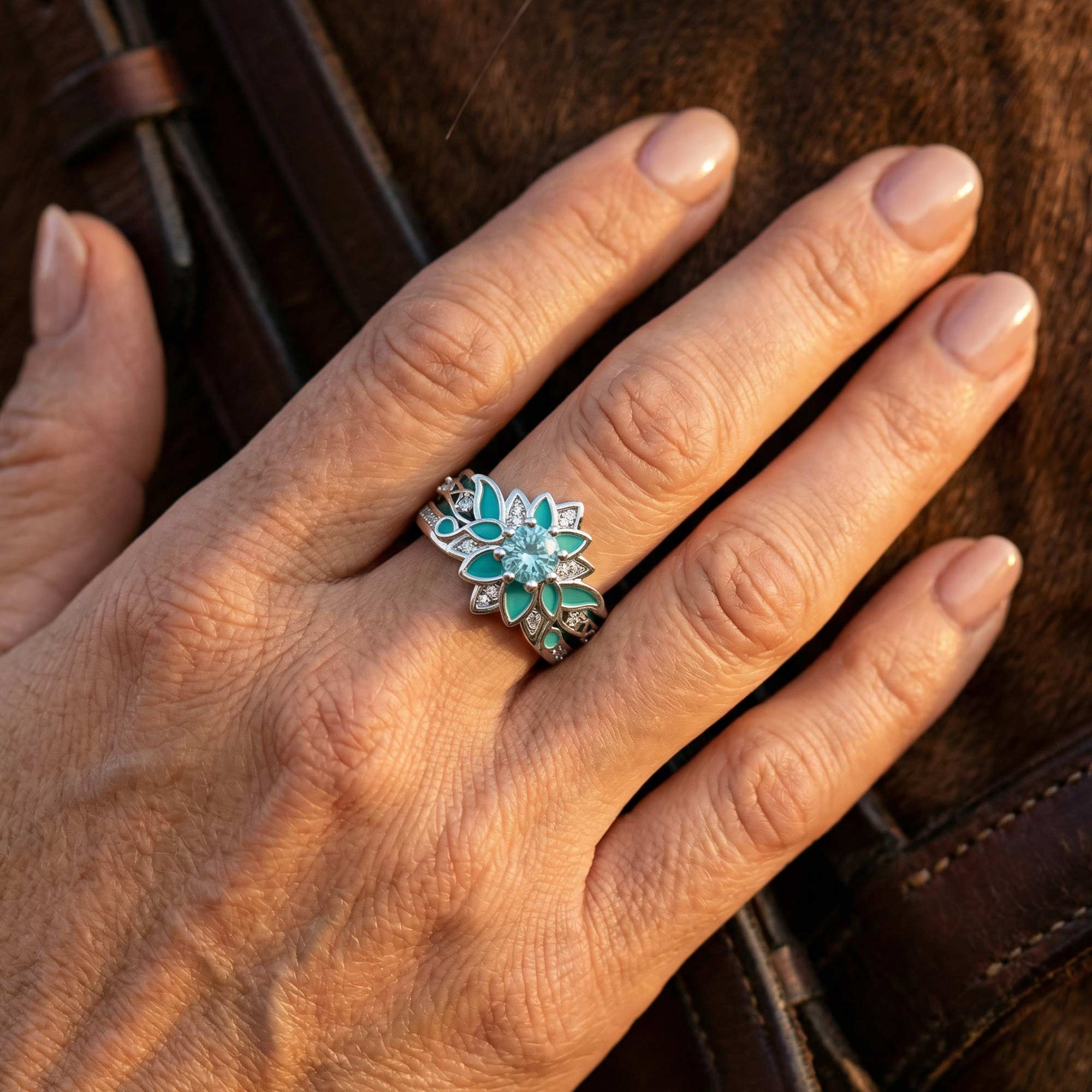 Garden Orchestra Ring - Aquamarine