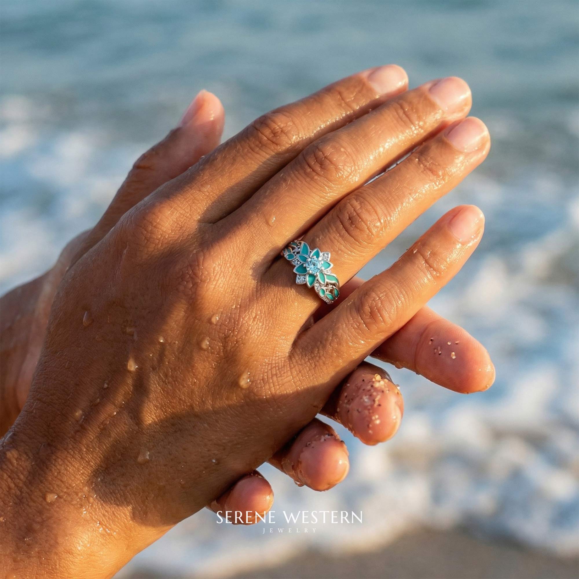 Garden Orchestra Ring - Aquamarine