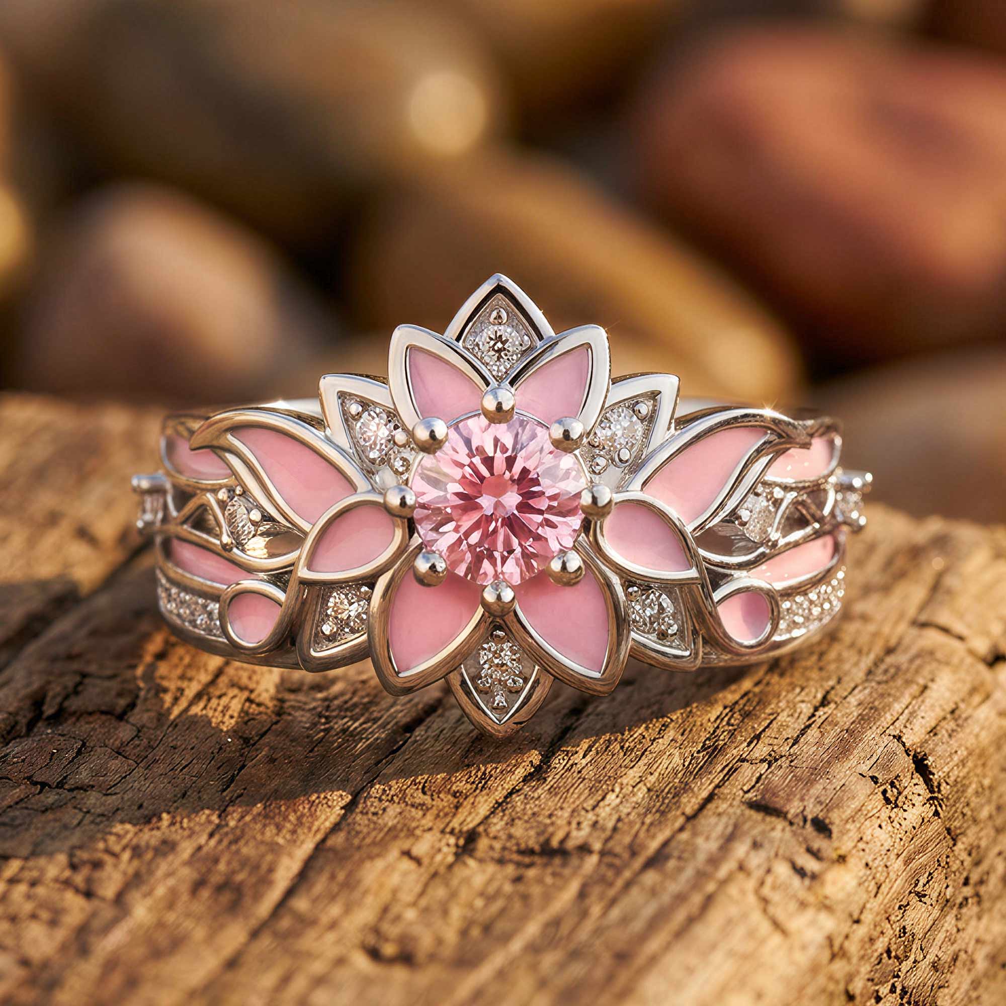 Garden Orchestra Ring - Rose Quartz & Pink