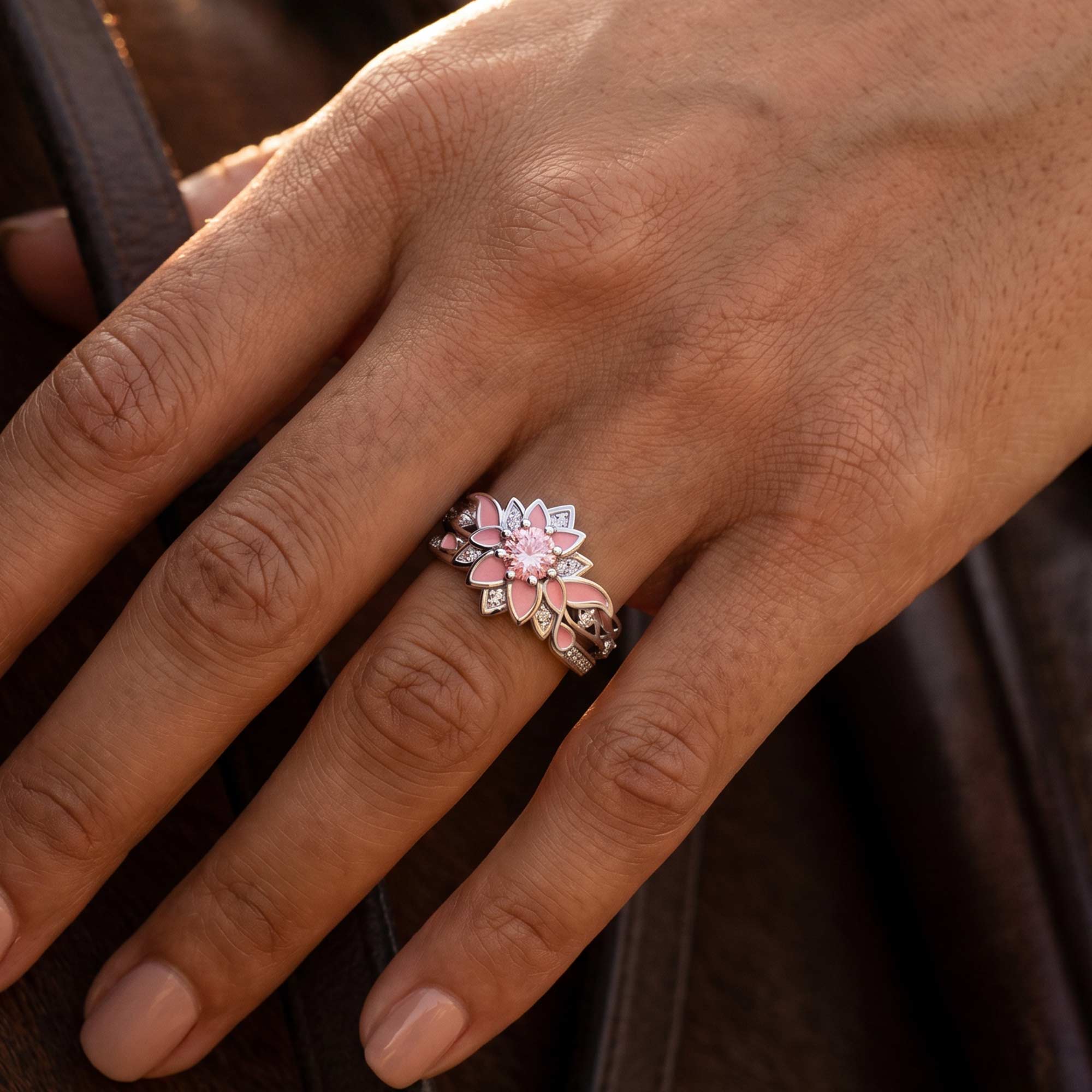 Garden Orchestra Ring - Rose Quartz & Pink