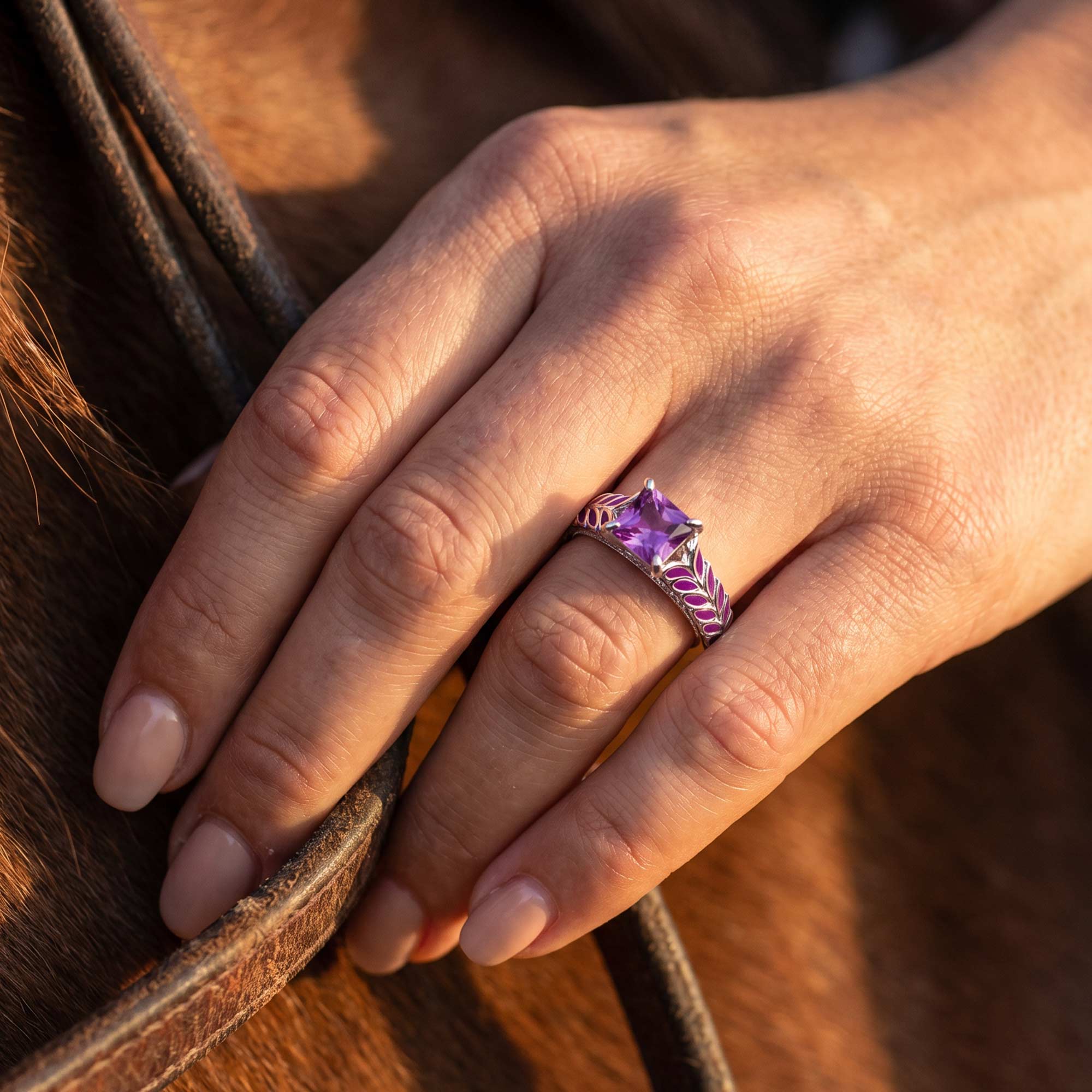 Golden Harvest Ring - Amethyst