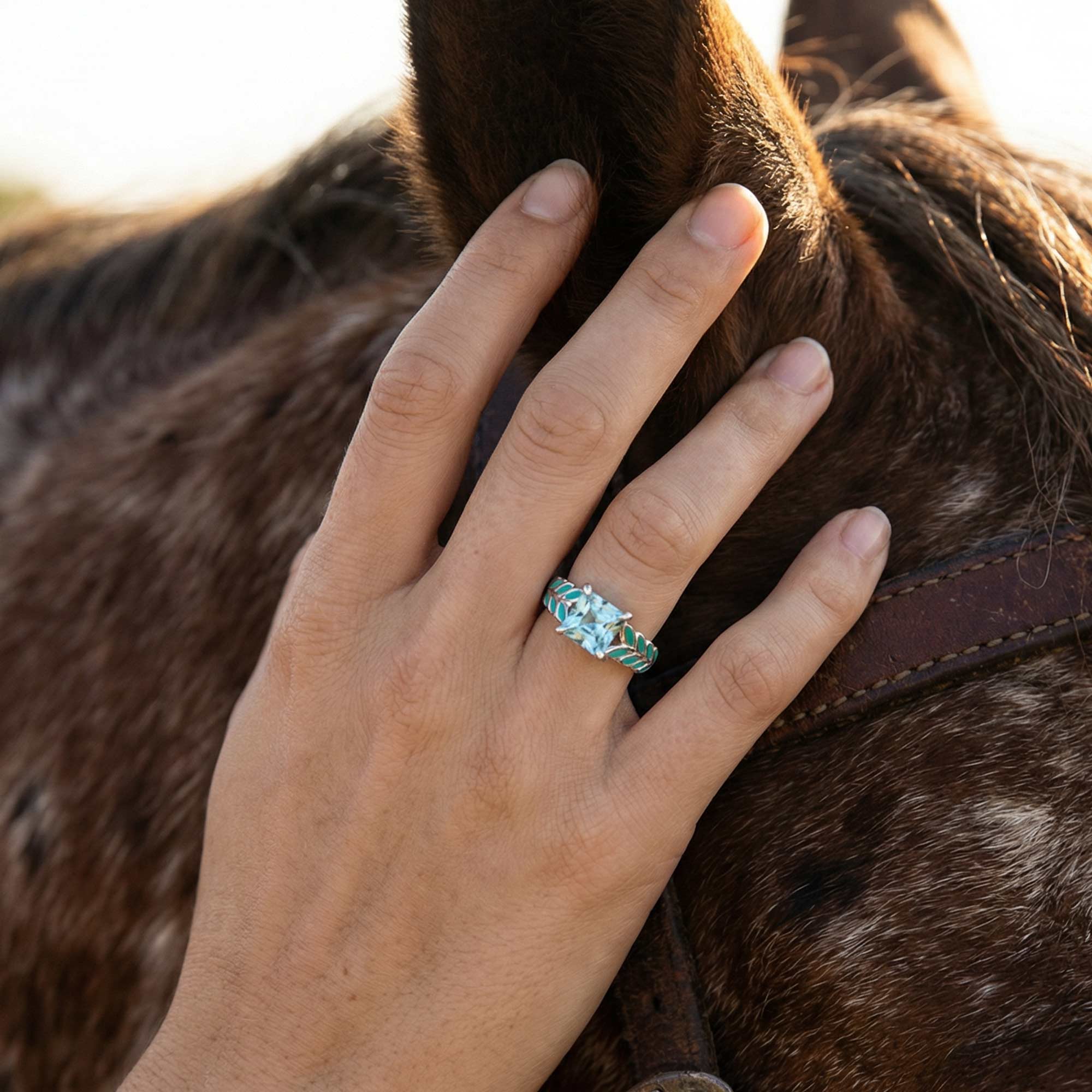 Golden Harvest Ring - Aquamarine