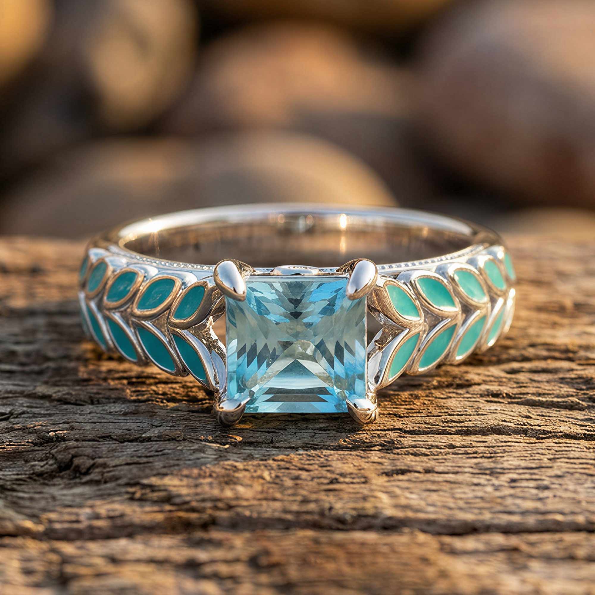 Golden Harvest Ring - Aquamarine