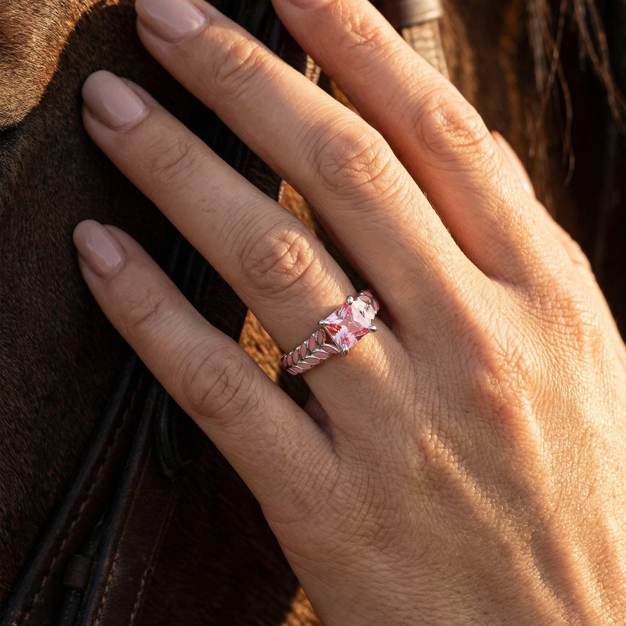 Golden Harvest Ring - Rose Quartz