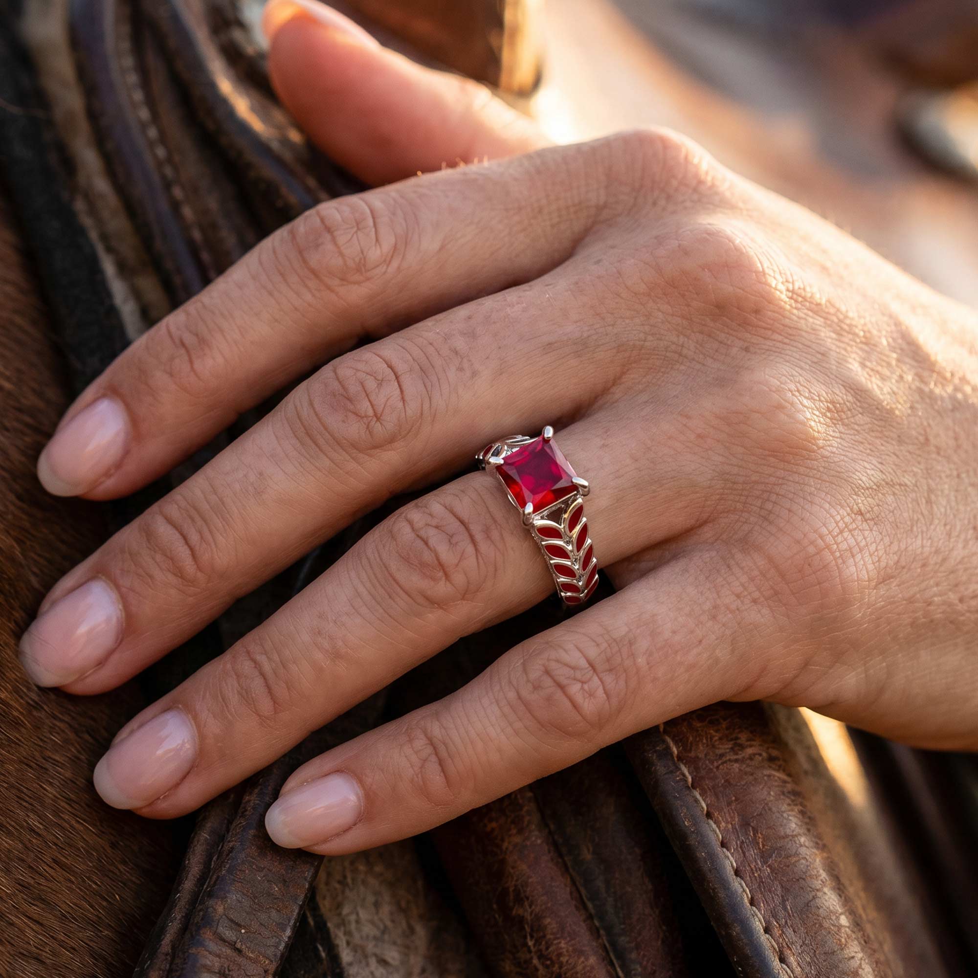 Golden Harvest Ring - Ruby