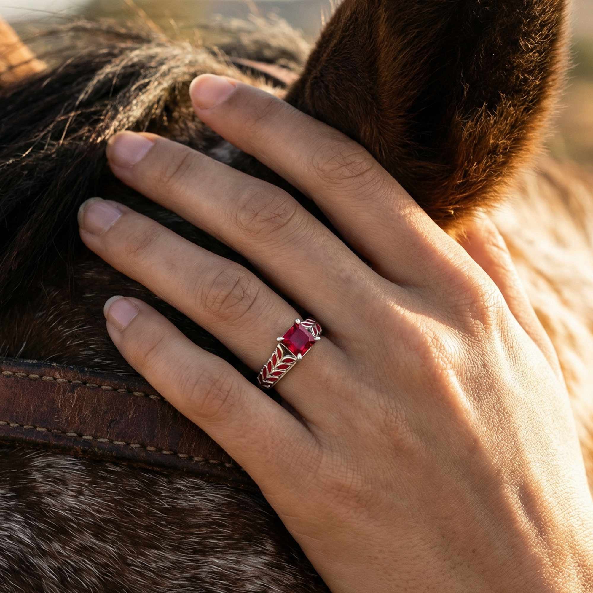 Golden Harvest Ring - Ruby