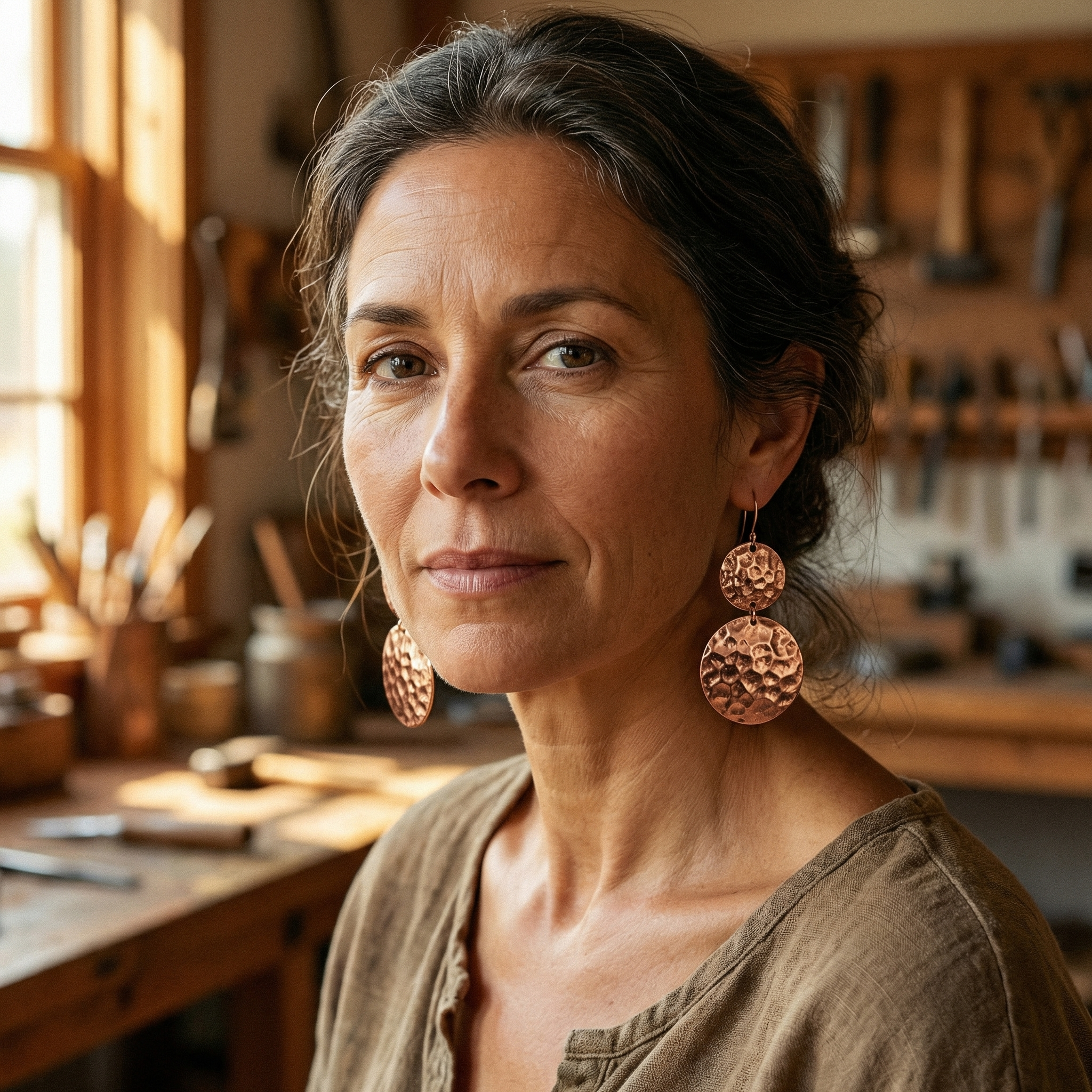 Copper Jewelry Solstice Copper Earrings