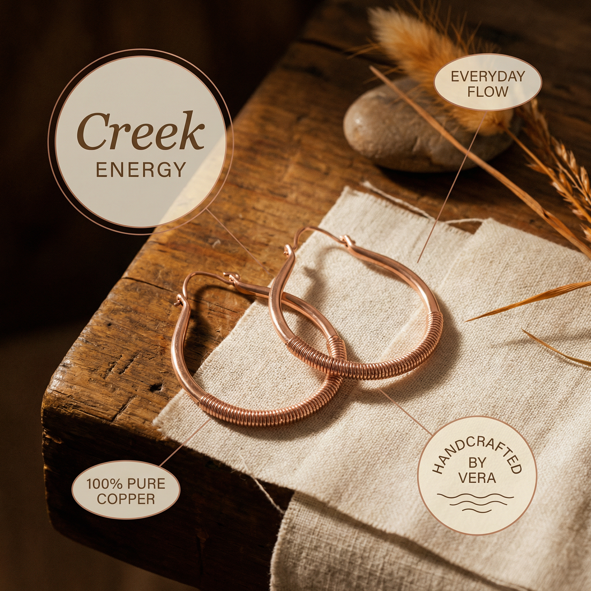 Copper Jewelry Creek Copper Earrings