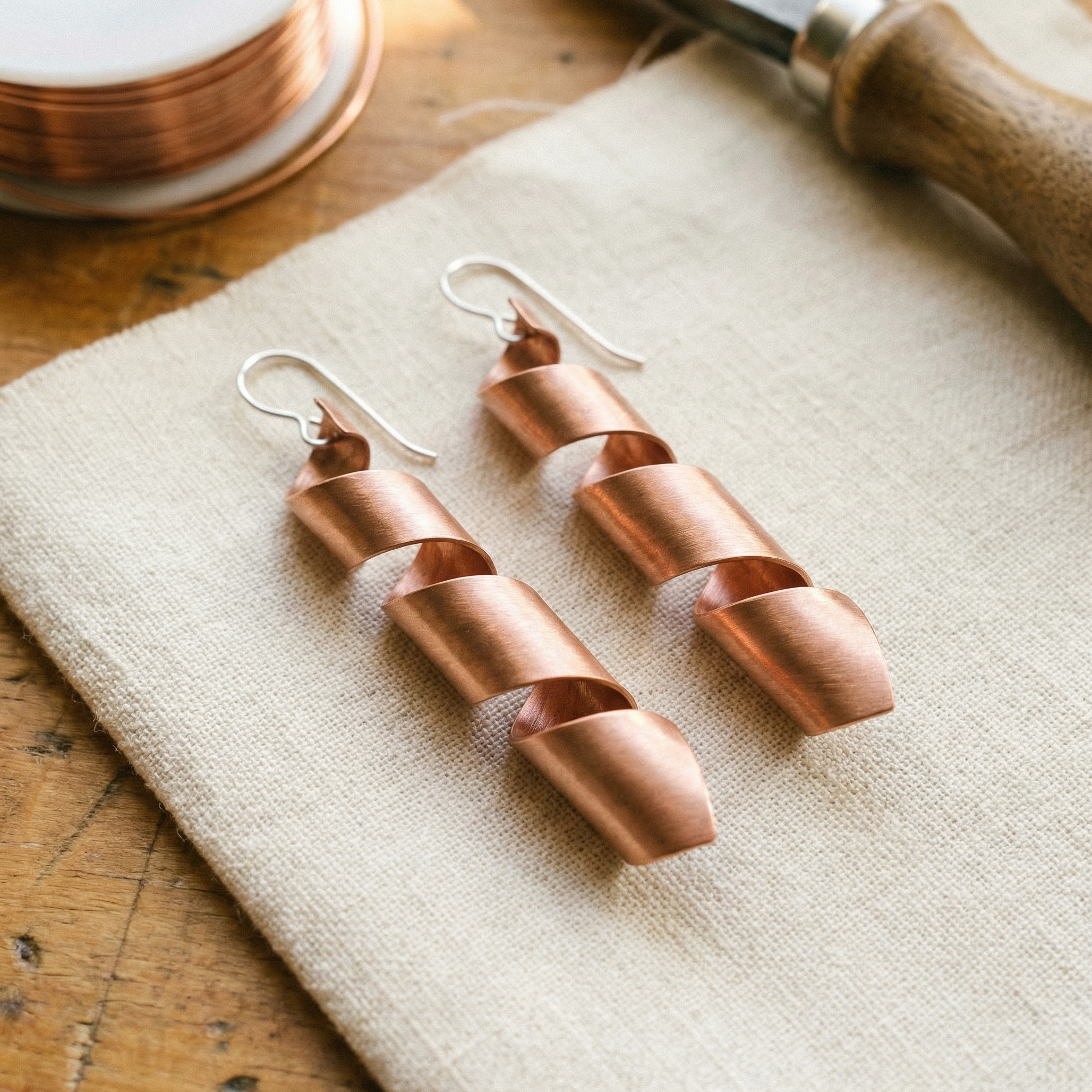 Copper Jewelry Dusk Copper Earrings
