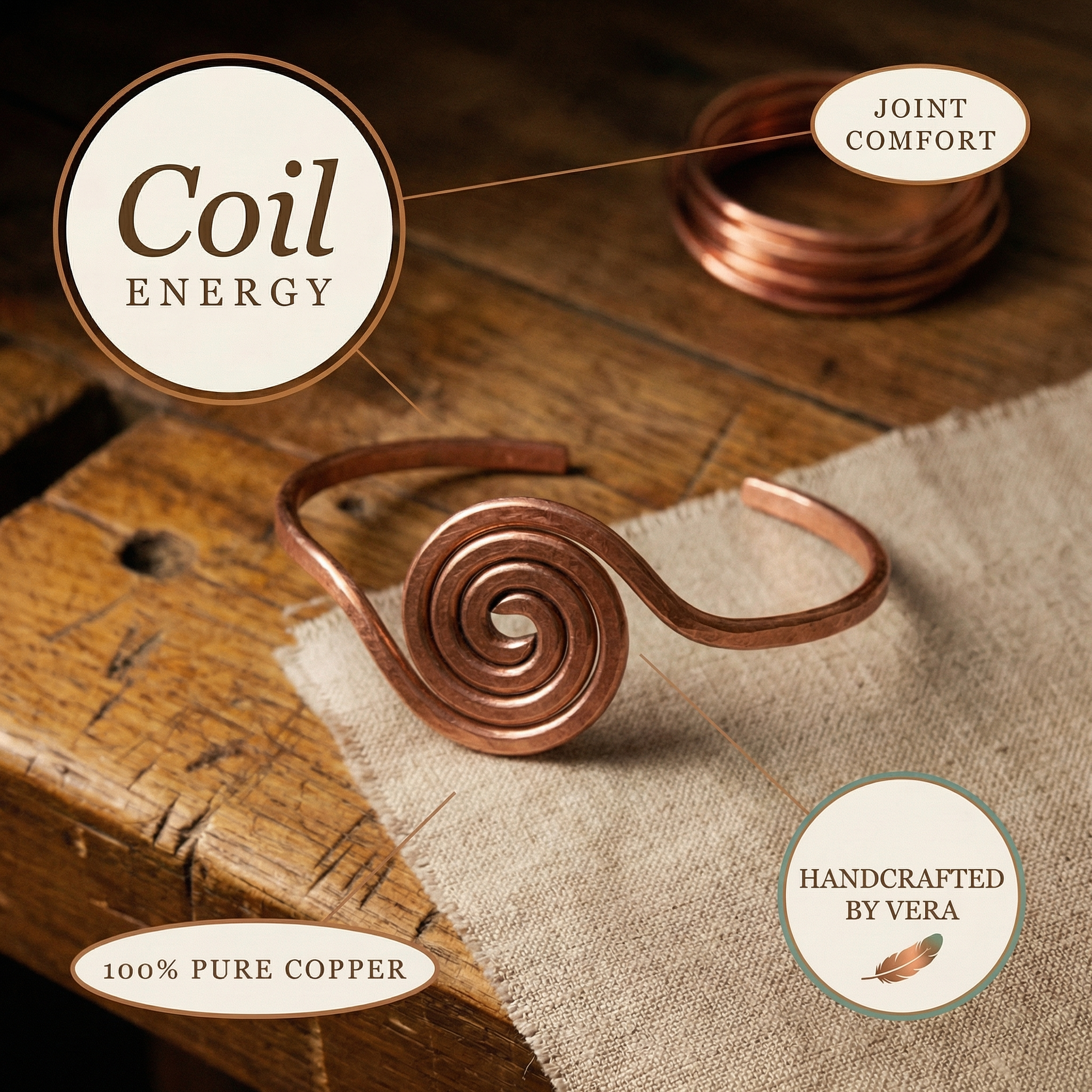 Copper Jewelry Coil Copper Anklet