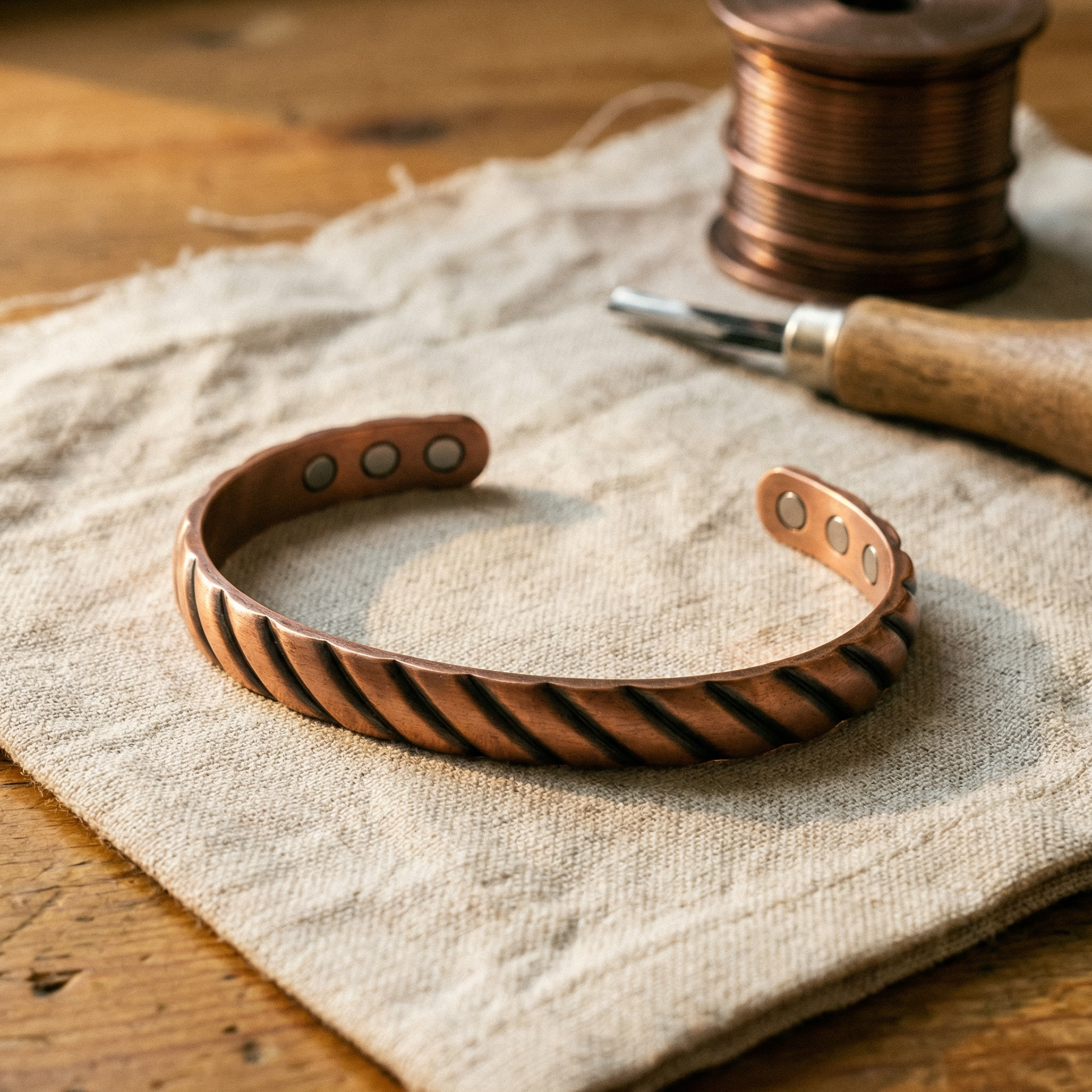 Copper Jewelry Thorn Copper Bracelet