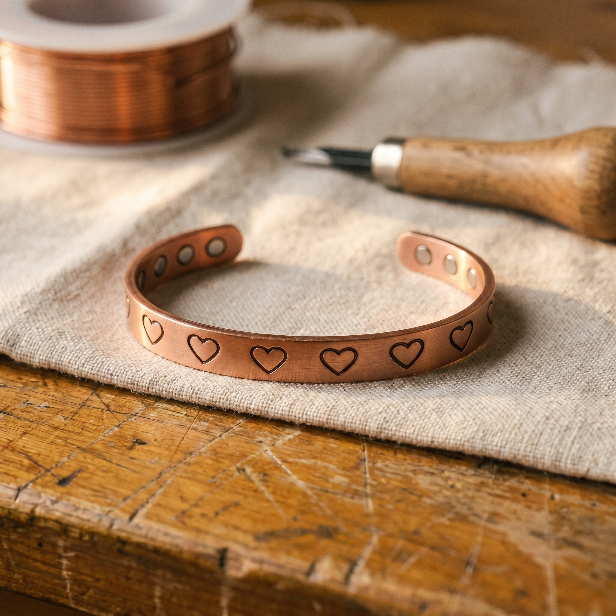 Copper Jewelry Hearth Copper Bracelet