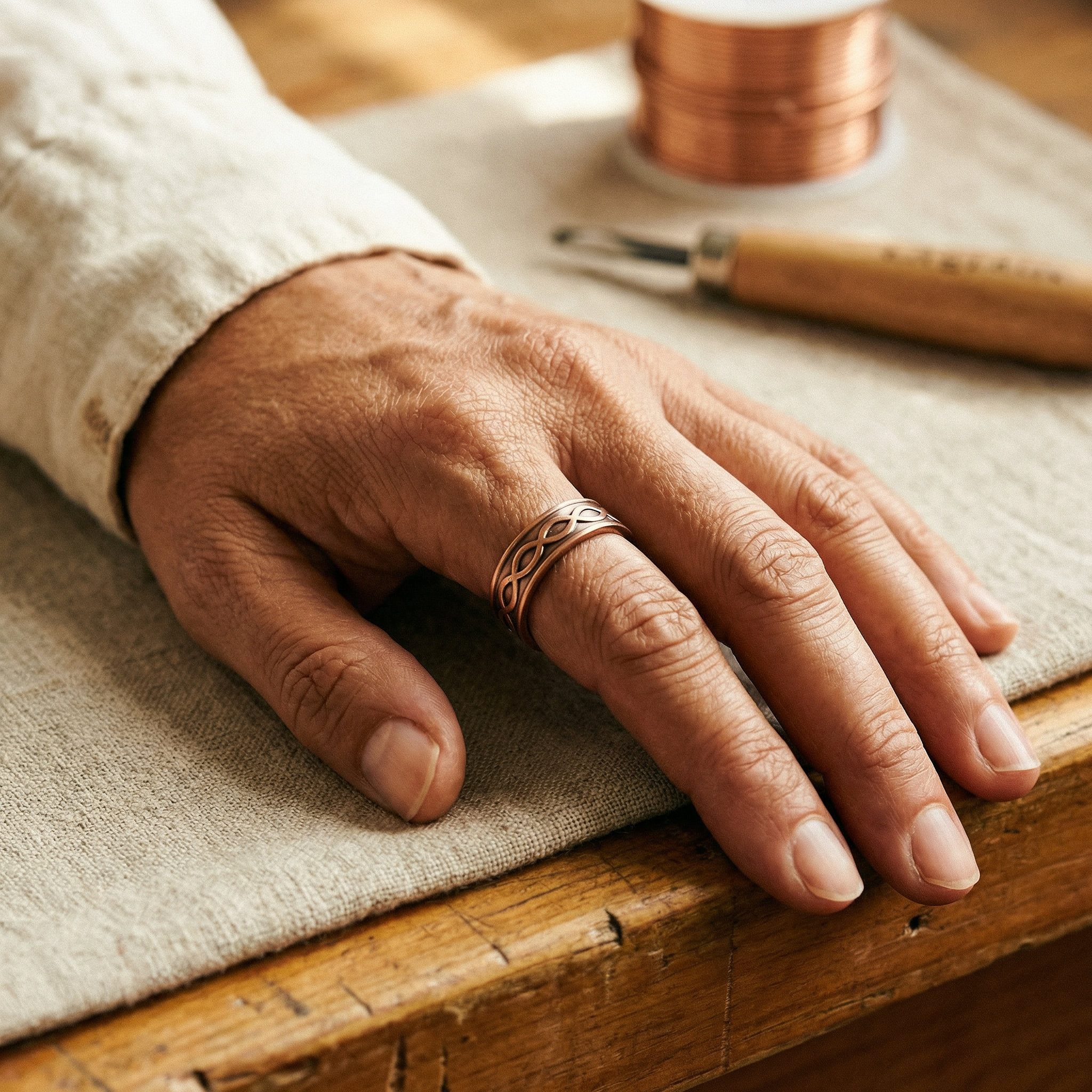 Copper Jewelry Char Copper Ring
