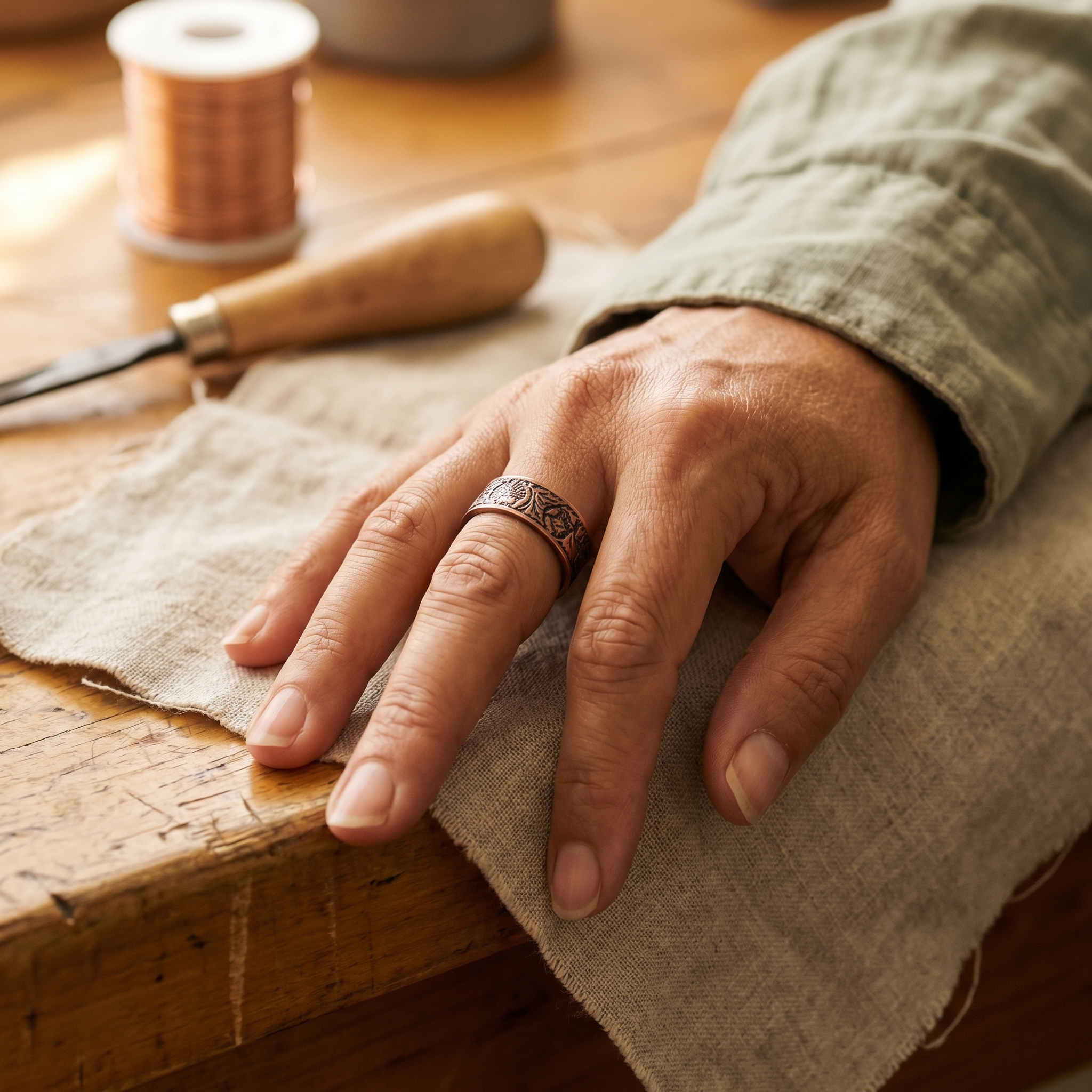 Copper Jewelry Bole Copper Ring
