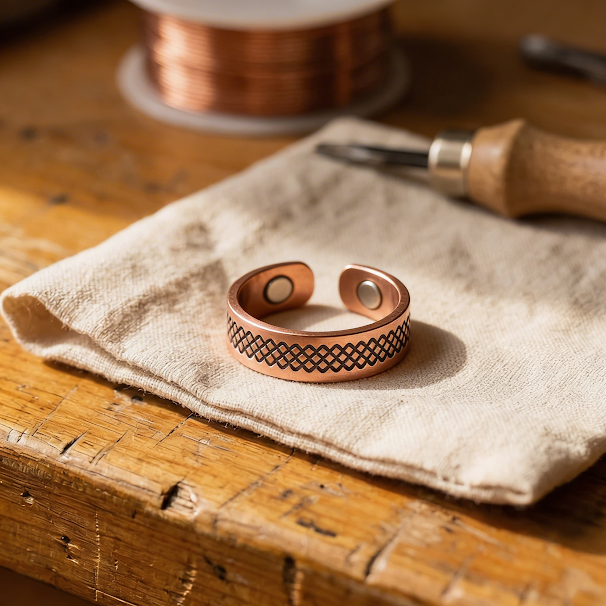 Copper Jewelry Grid Copper Ring