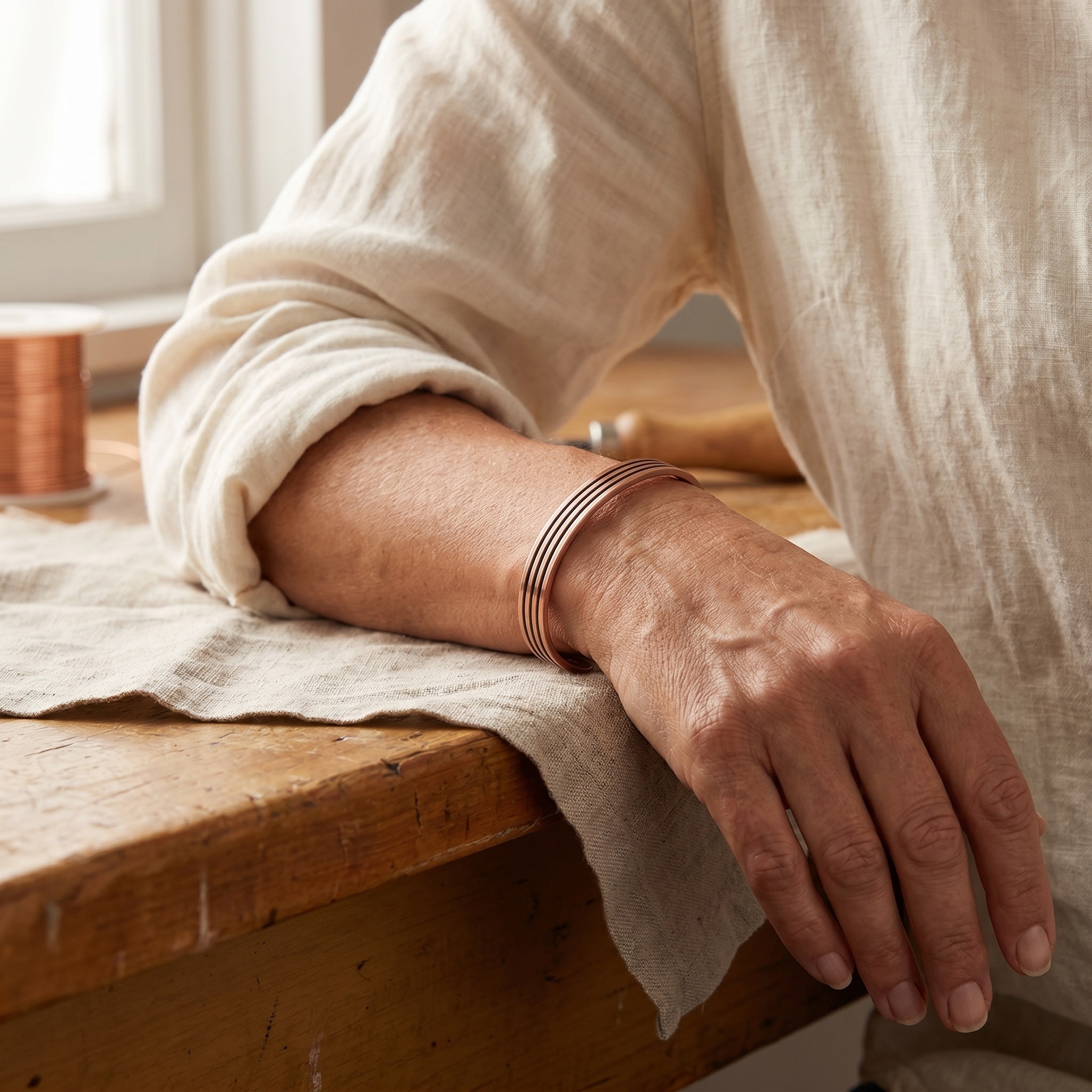 Copper Jewelry Sage Copper Bracelet