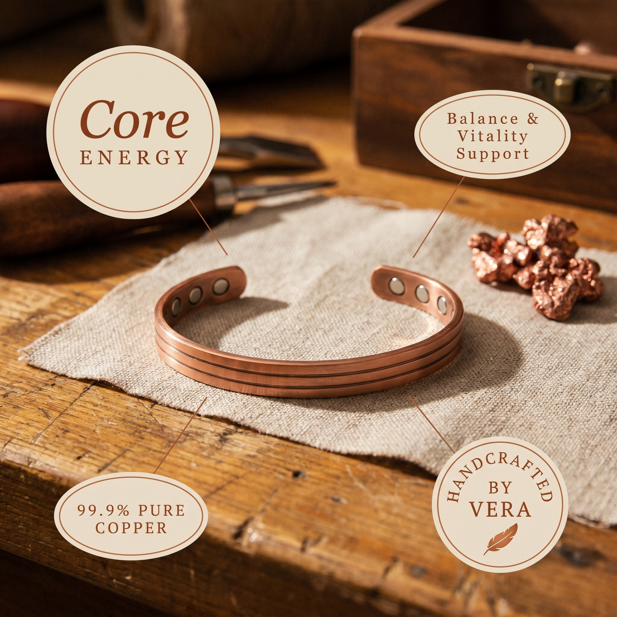 Copper Jewelry Core Copper Bracelet