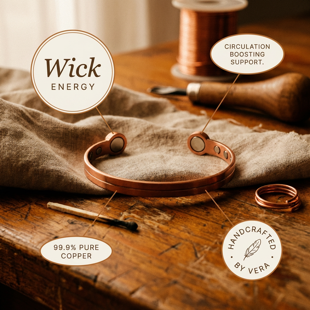 Copper Jewelry Wick Copper Bracelet