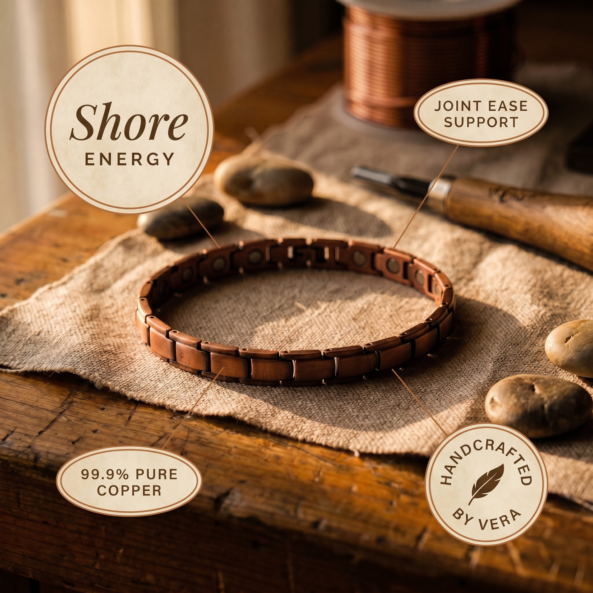 Copper Jewelry Shore Copper Anklet