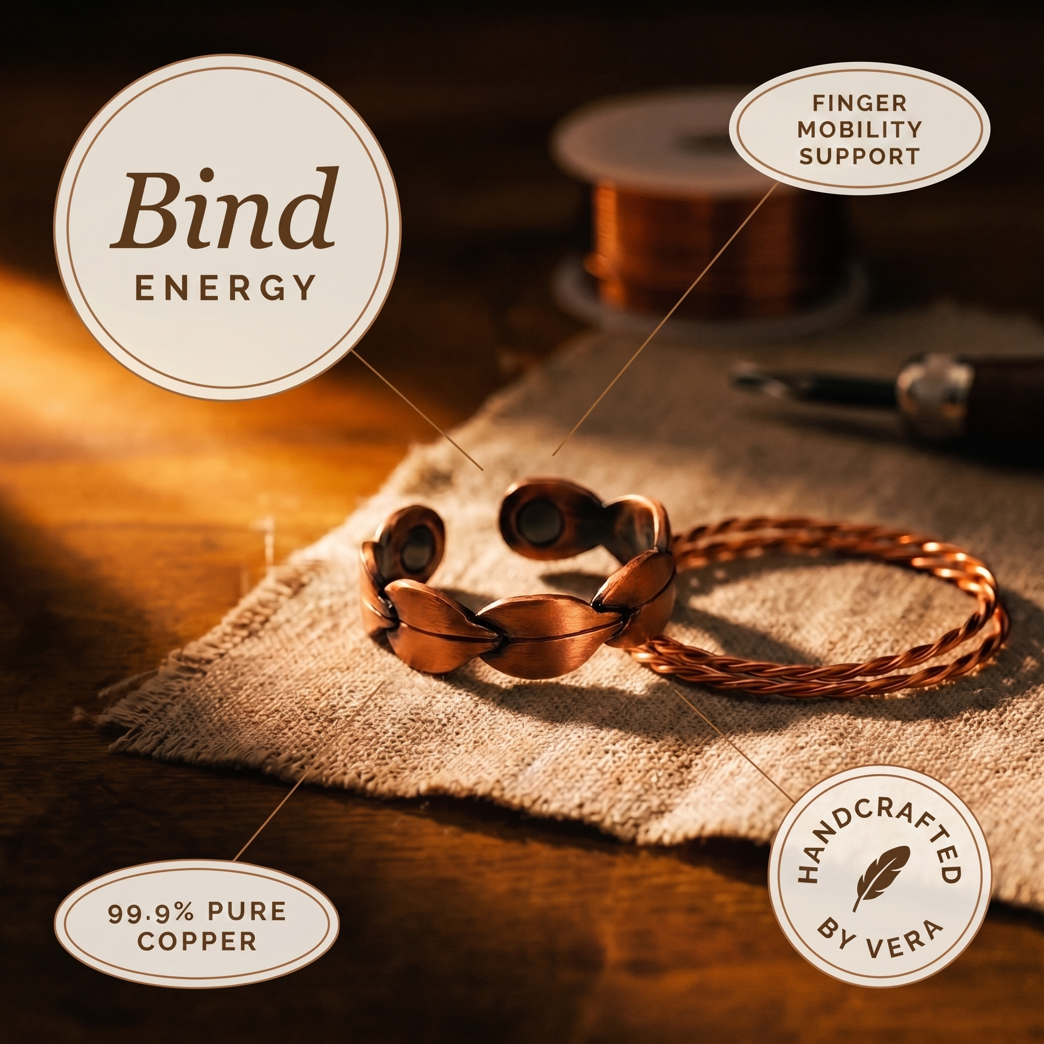 Copper Jewelry Bind Copper Ring