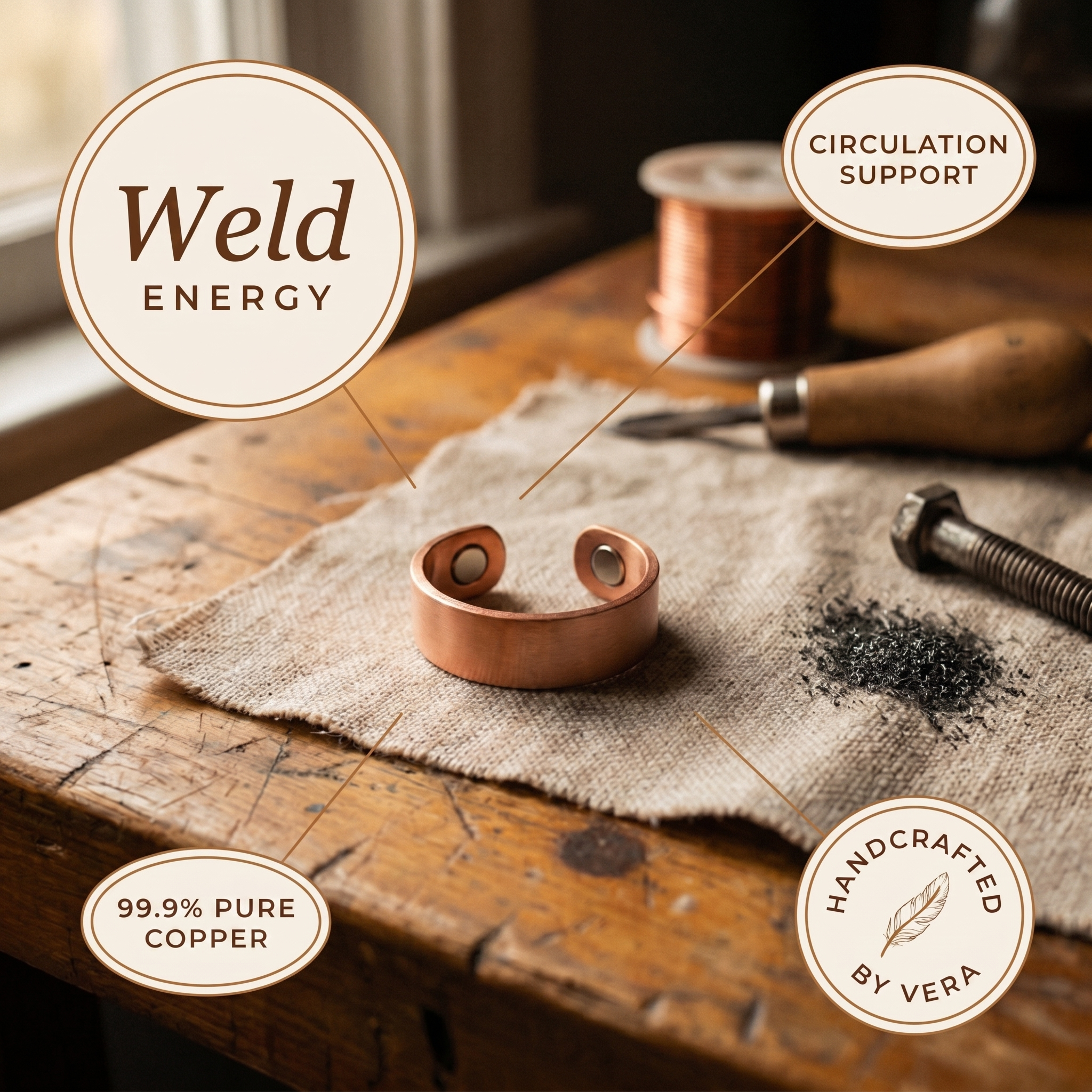Copper Jewelry Weld Copper Ring