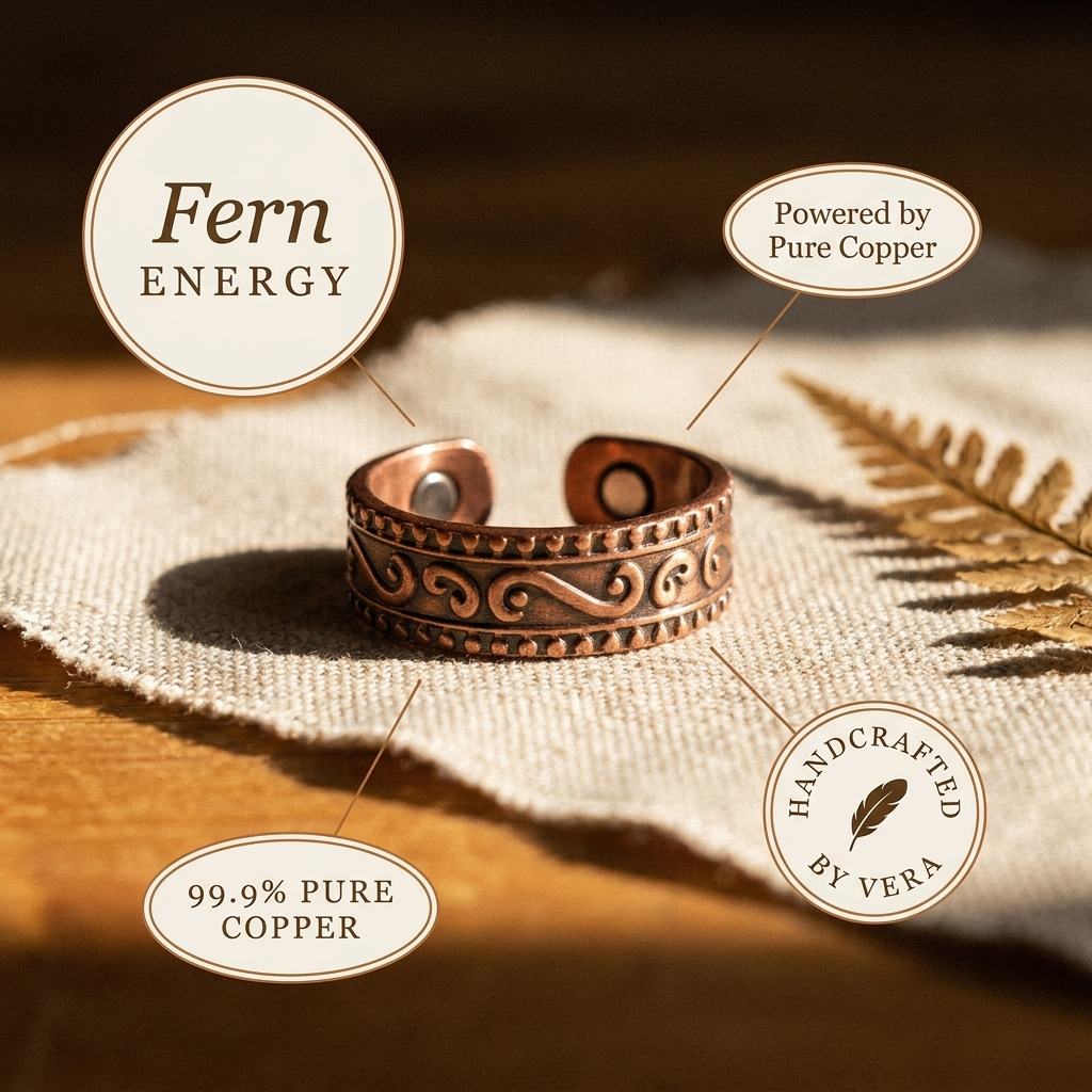 Copper Jewelry Fern Copper Ring