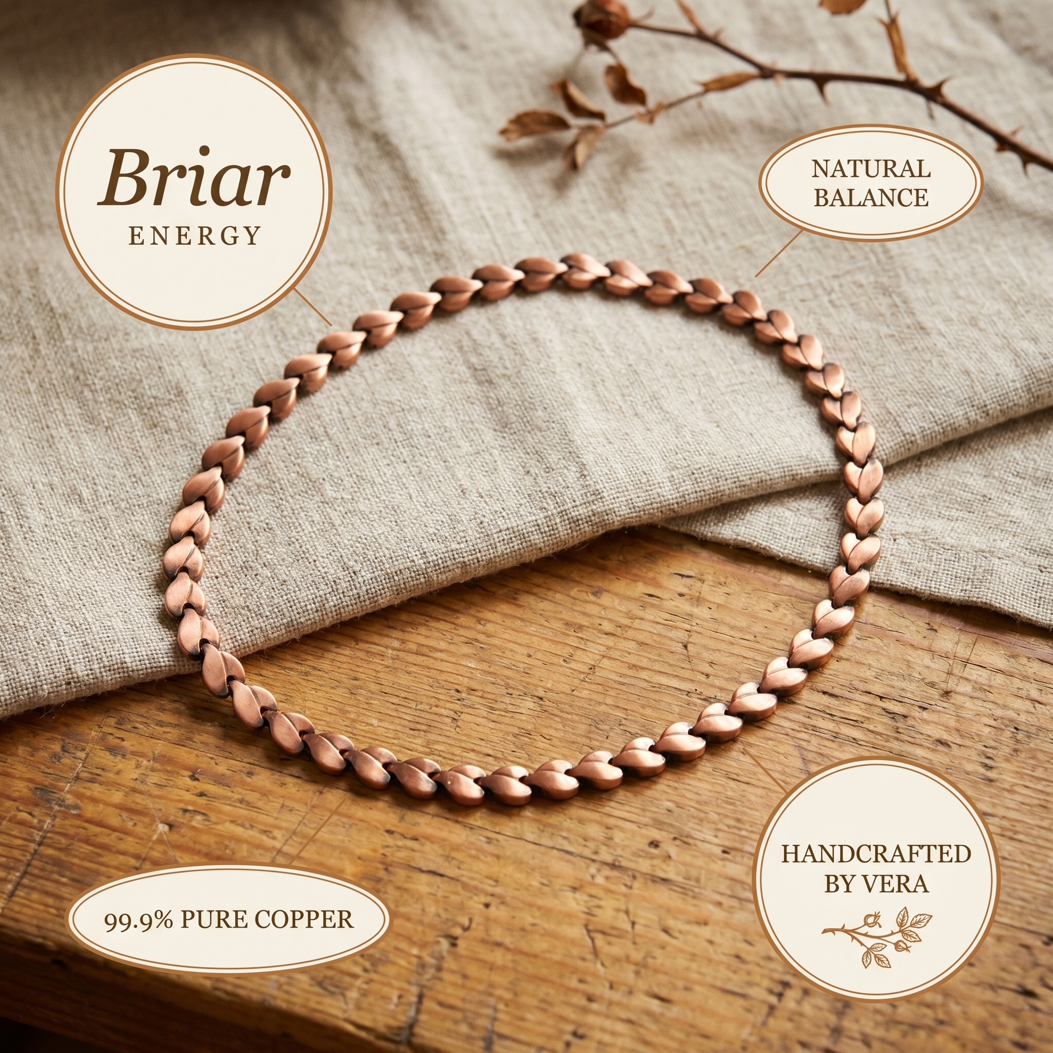 Copper Jewelry Briar Copper Necklace