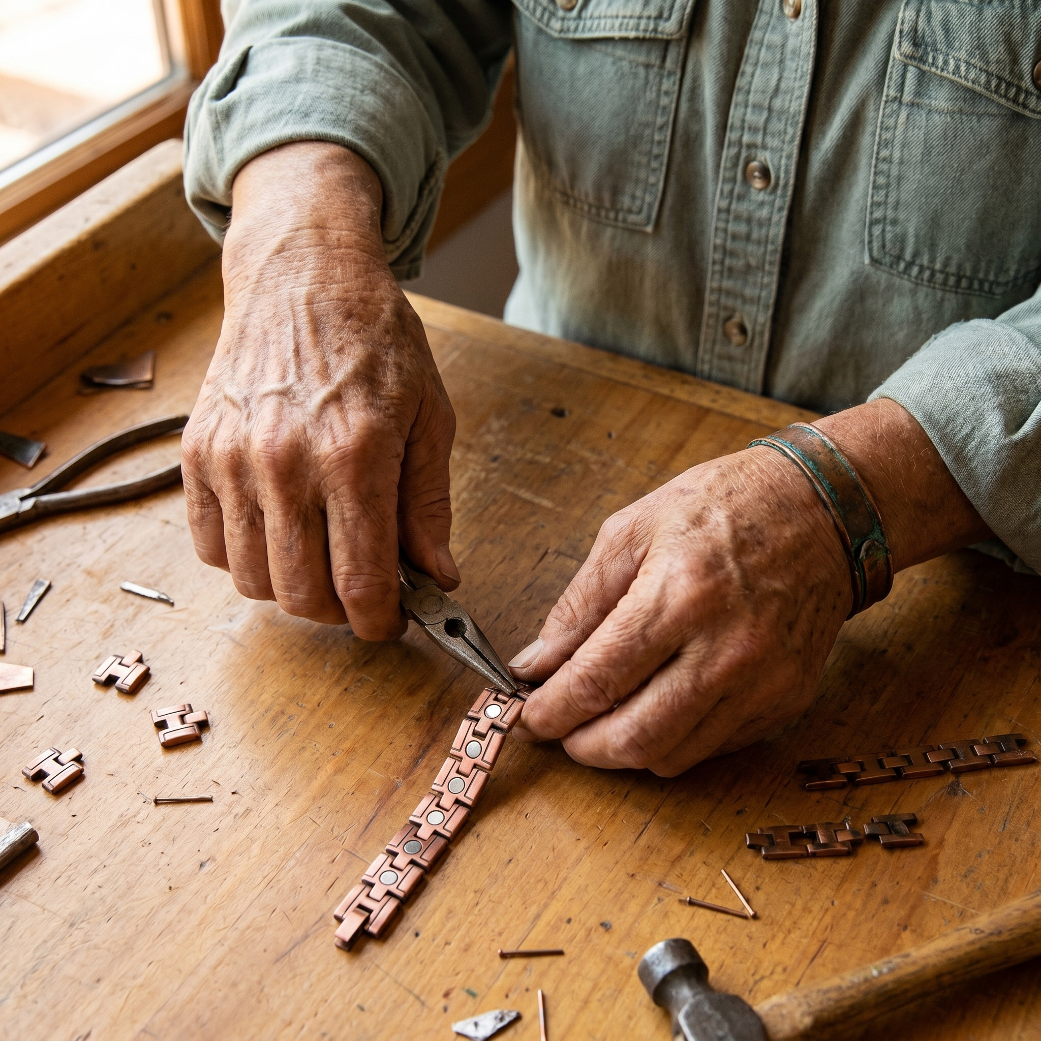 Copper Jewelry Gorse Men's Copper Bracelet