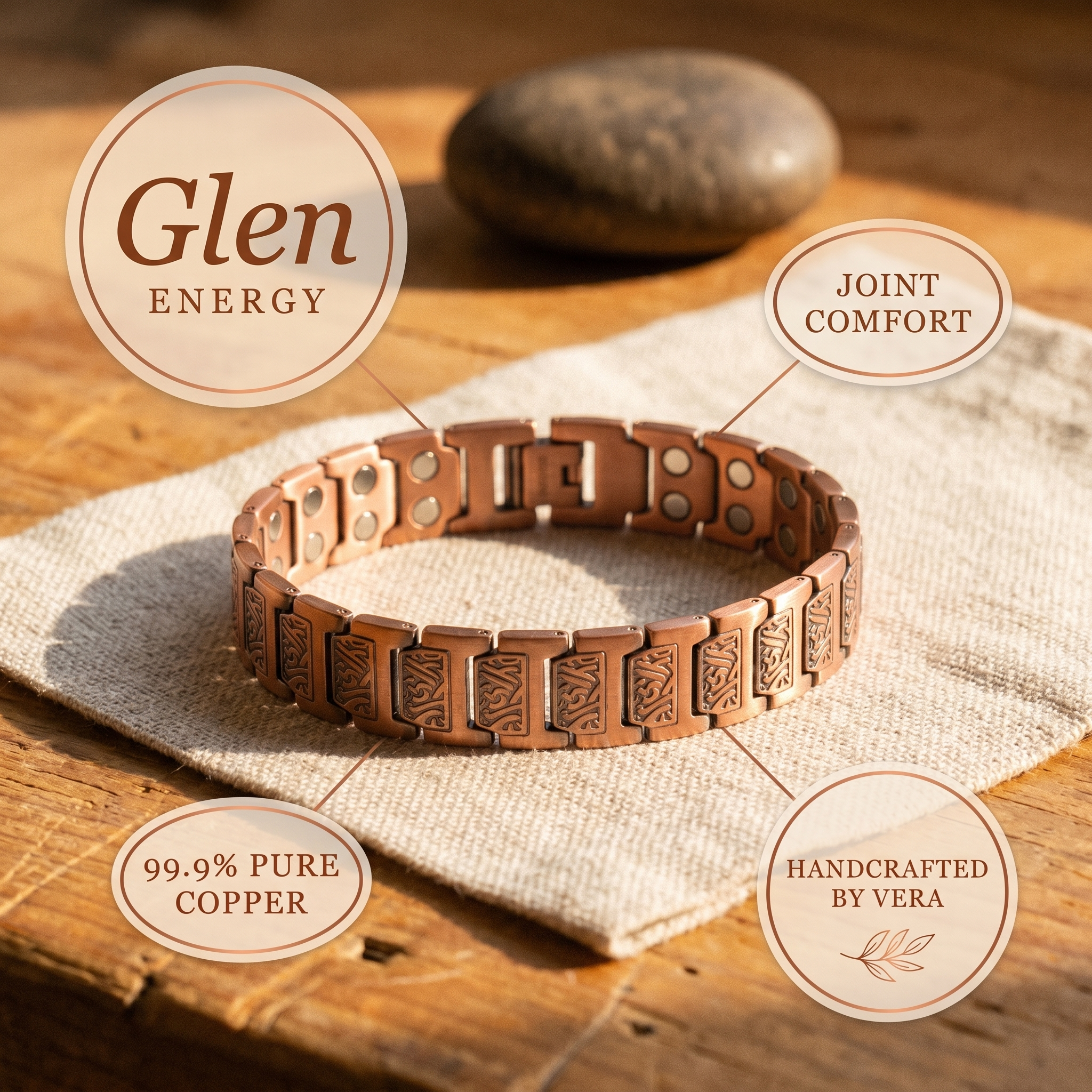 Copper Jewelry Glen Men's Copper Bracelet