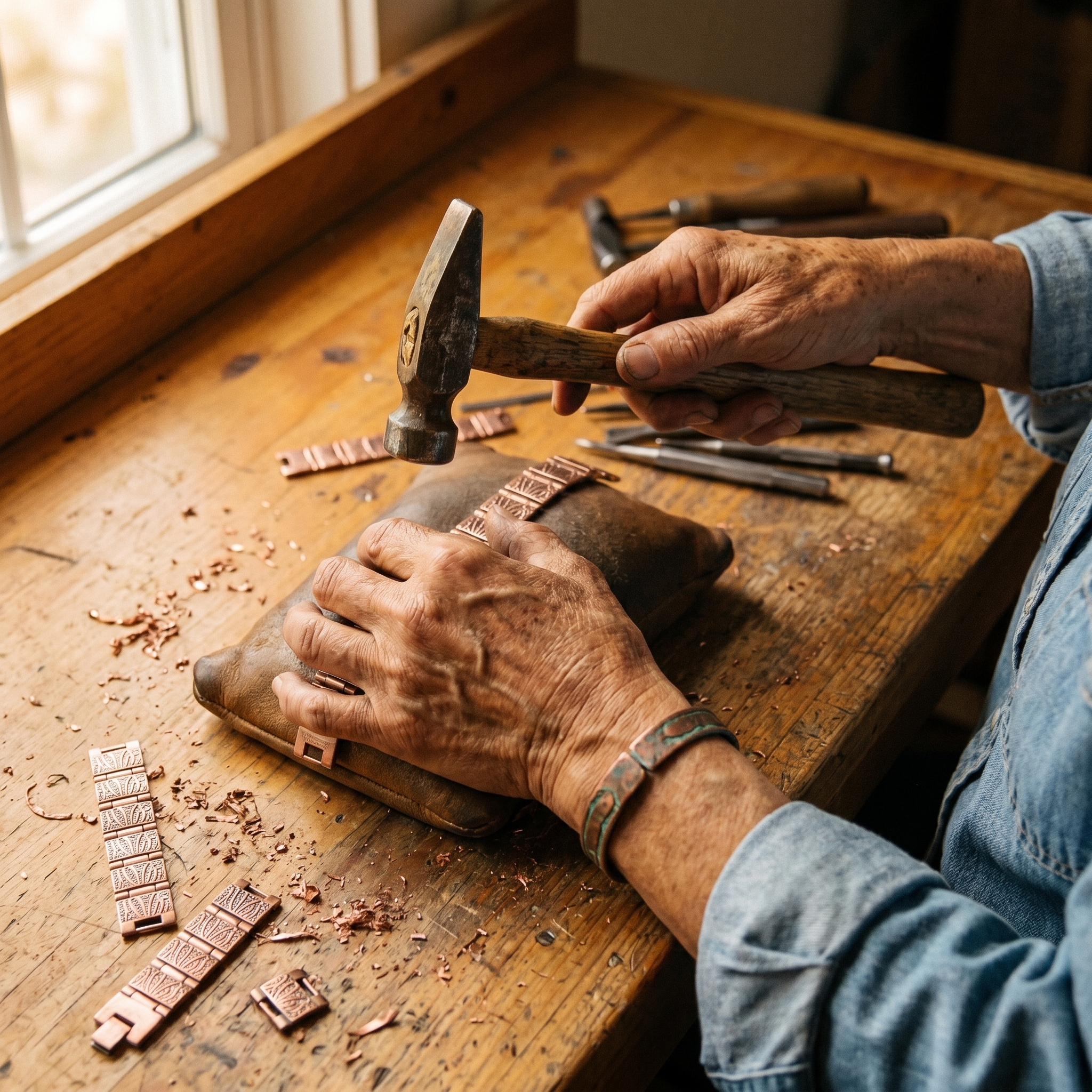 Copper Jewelry Grit Men's Copper Bracelet