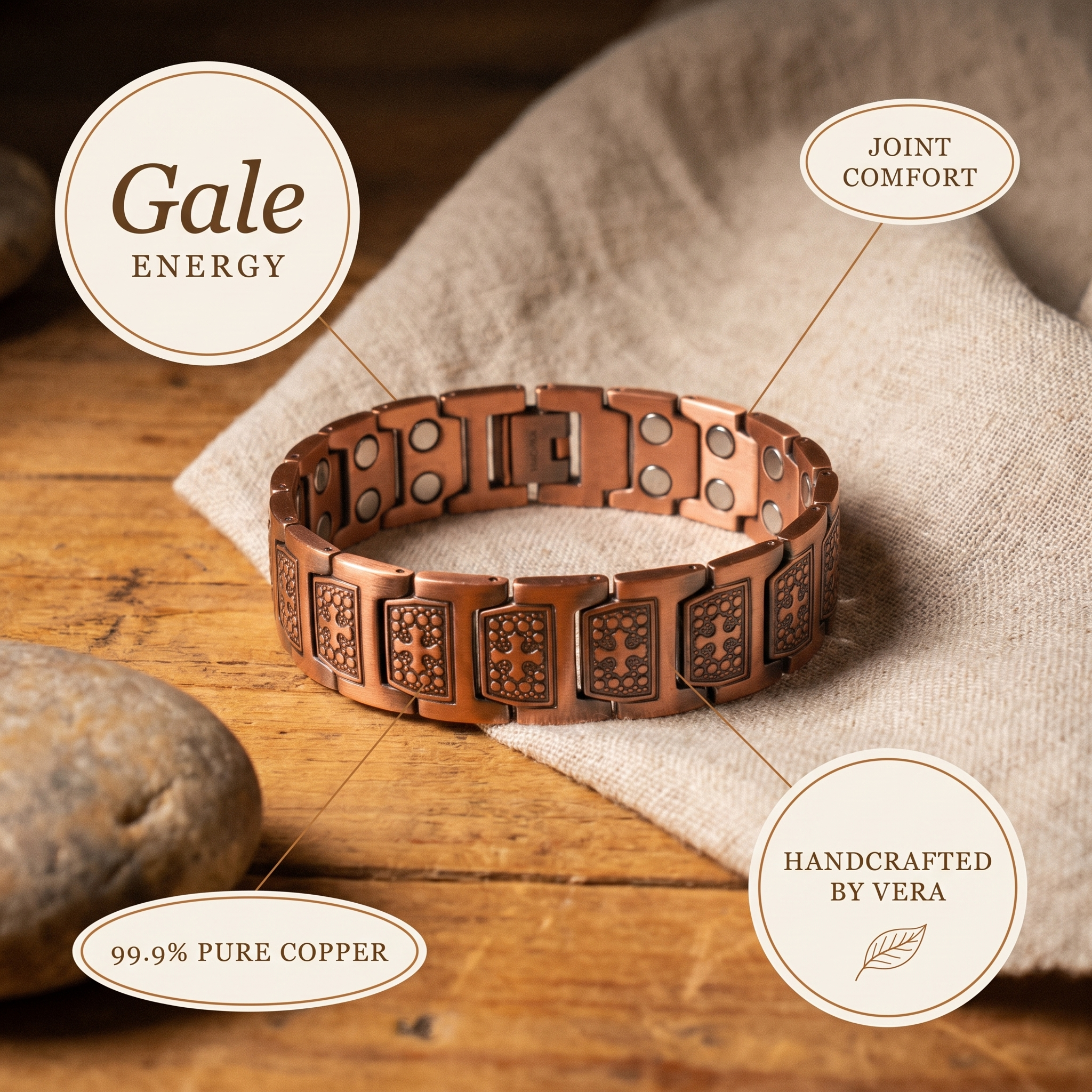 Copper Jewelry Gale Men's Copper Bracelet